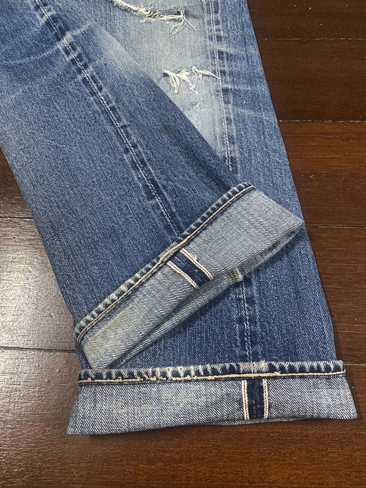 Warehouse vintage GLEEM CLOTHING japanes brand selvedge mud wash faded Size US 32 / EU 48 - 18 Thumbnail