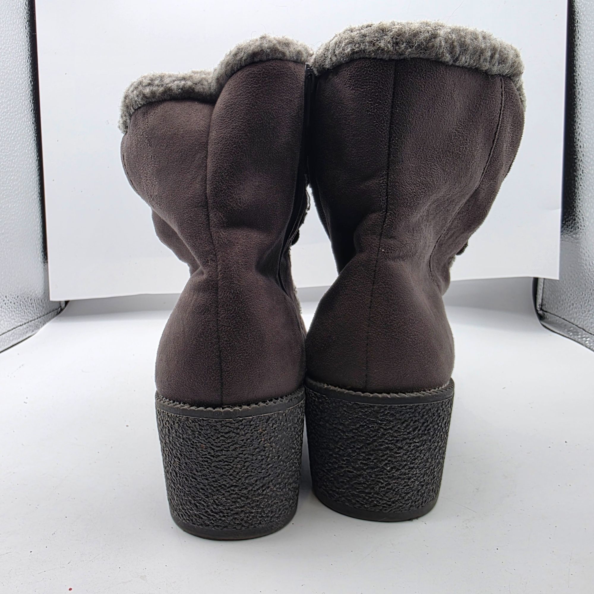 Other Polar Womens Wedge Boots Womens Size 8 Gray Brown Cozy Winte Size US 8 / IT 38 - 4 Thumbnail