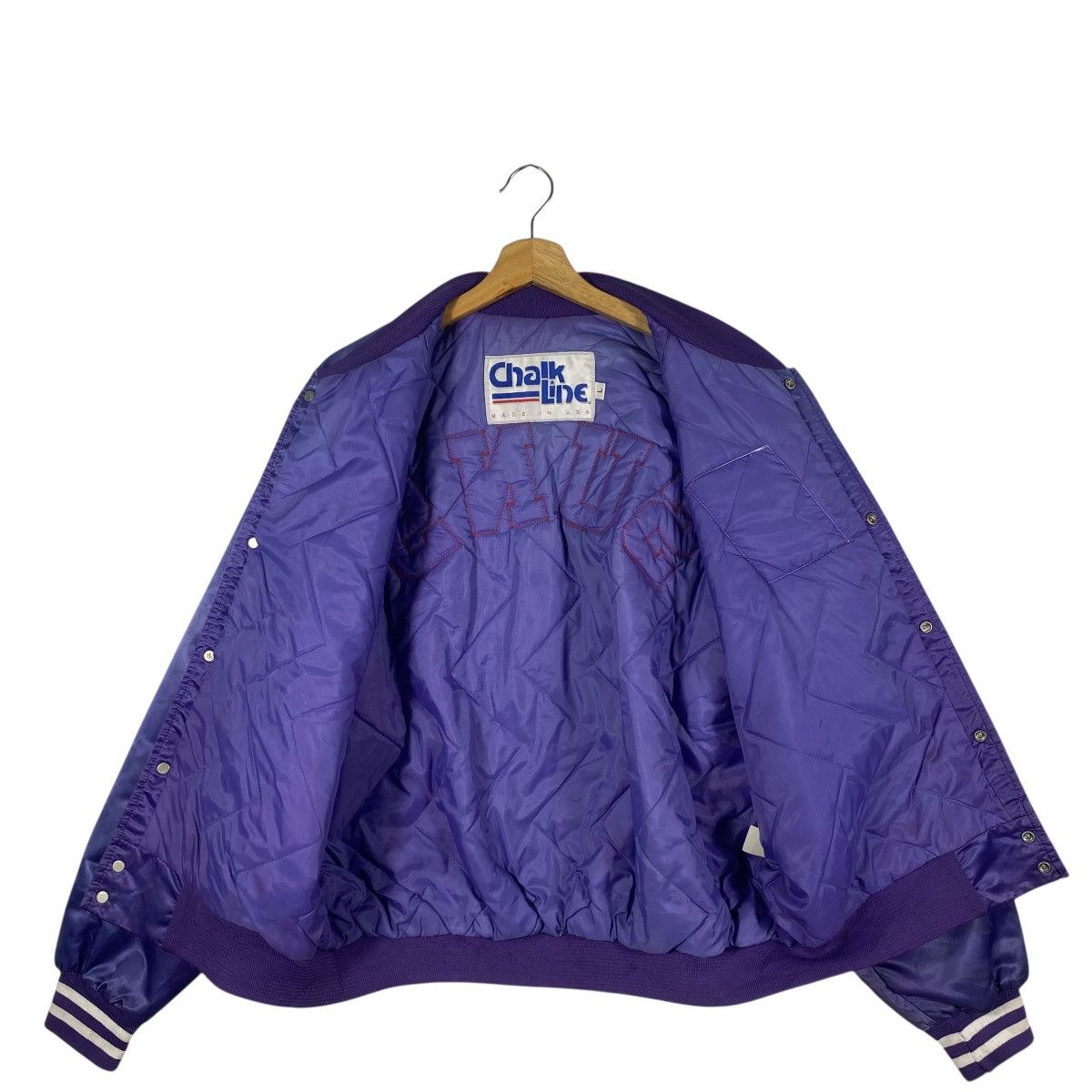 NBA Vintage 90s Phoenix Suns Satin Bomber Jacket L Size Purple Size US L / EU 52-54 / 3 - 8 Thumbnail