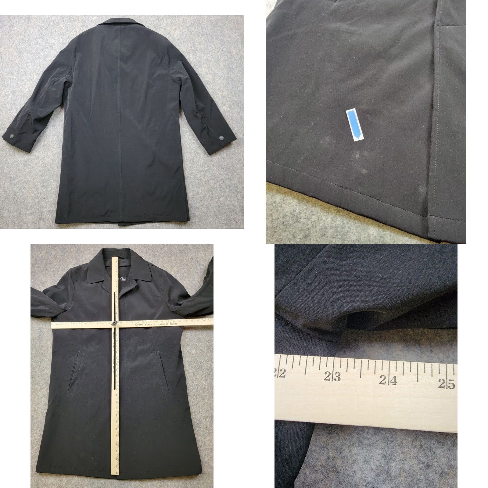 Calvin Klein Calvin Klein Overcoat Mens 38R Black Removable Liner Button Close Side Paragraph Size US XXS / EU 40 - 8 Thumbnail
