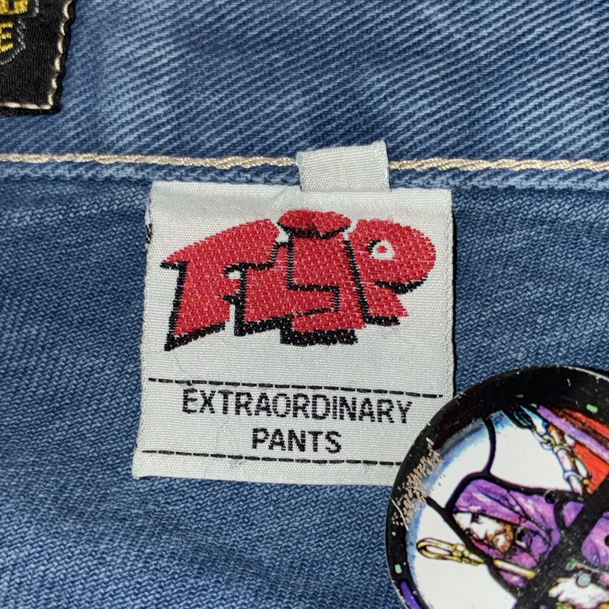 Flip Skateboards 90s Flip Skateboard baggy wide leg Jeans Rare Grail Size US 28 / EU 44 - 6 Thumbnail