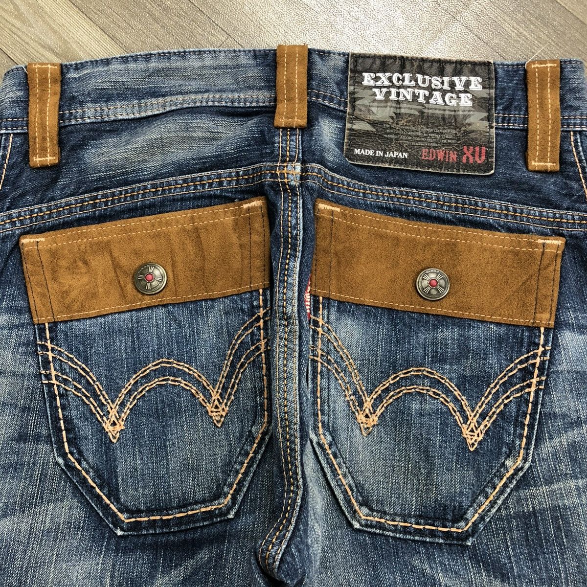 Edwin × If Six Was Nine × Japanese Brand 2000s Edwin Exclusive Vintage Nice Design Faded Jeans Y2K Size US 28 / EU 44 - 16 Thumbnail