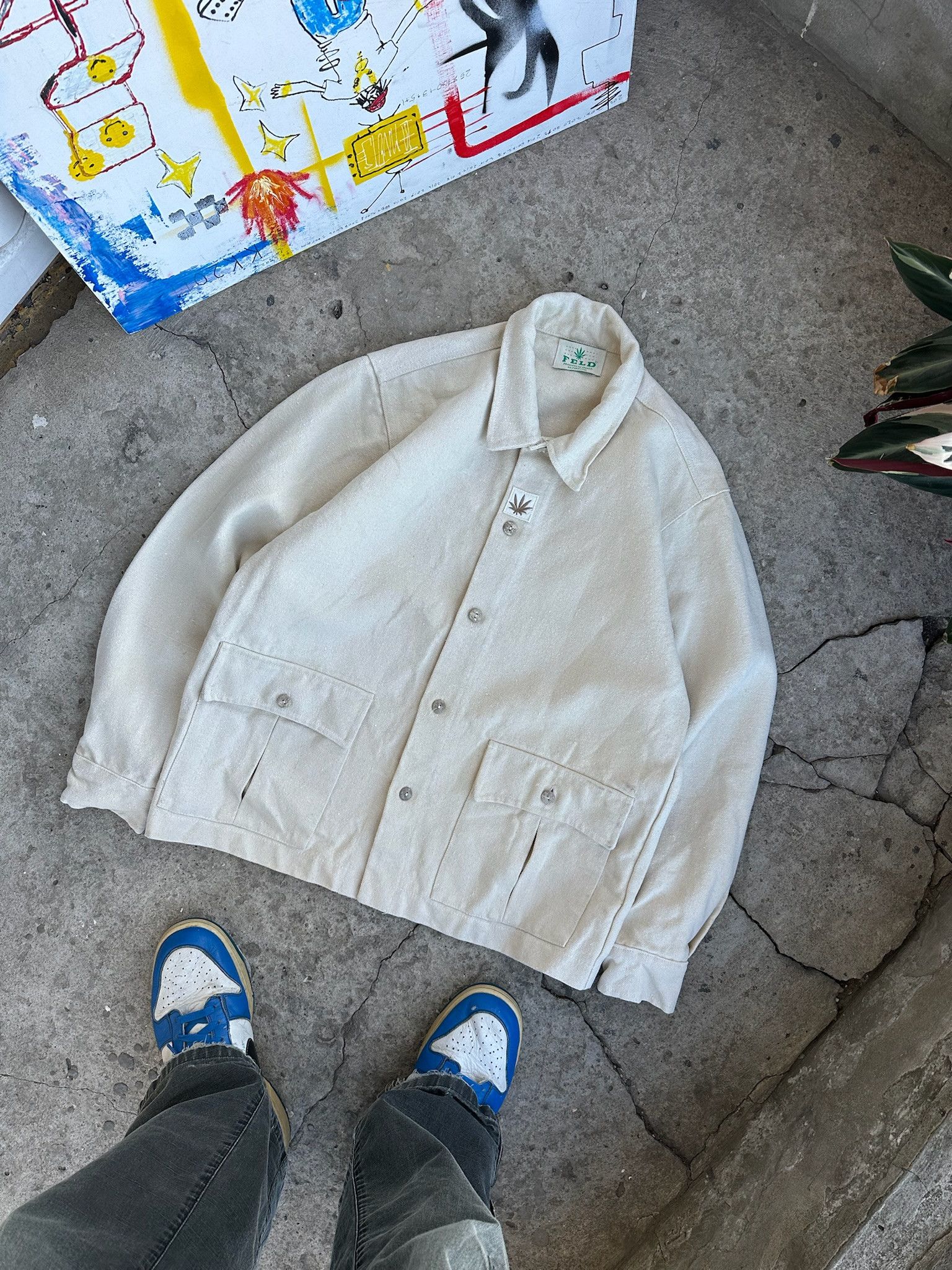 Vintage Vintage 90s Hemp Weed Logo work chore Jacket Size US M / EU 48-50 / 2 - 7 Thumbnail