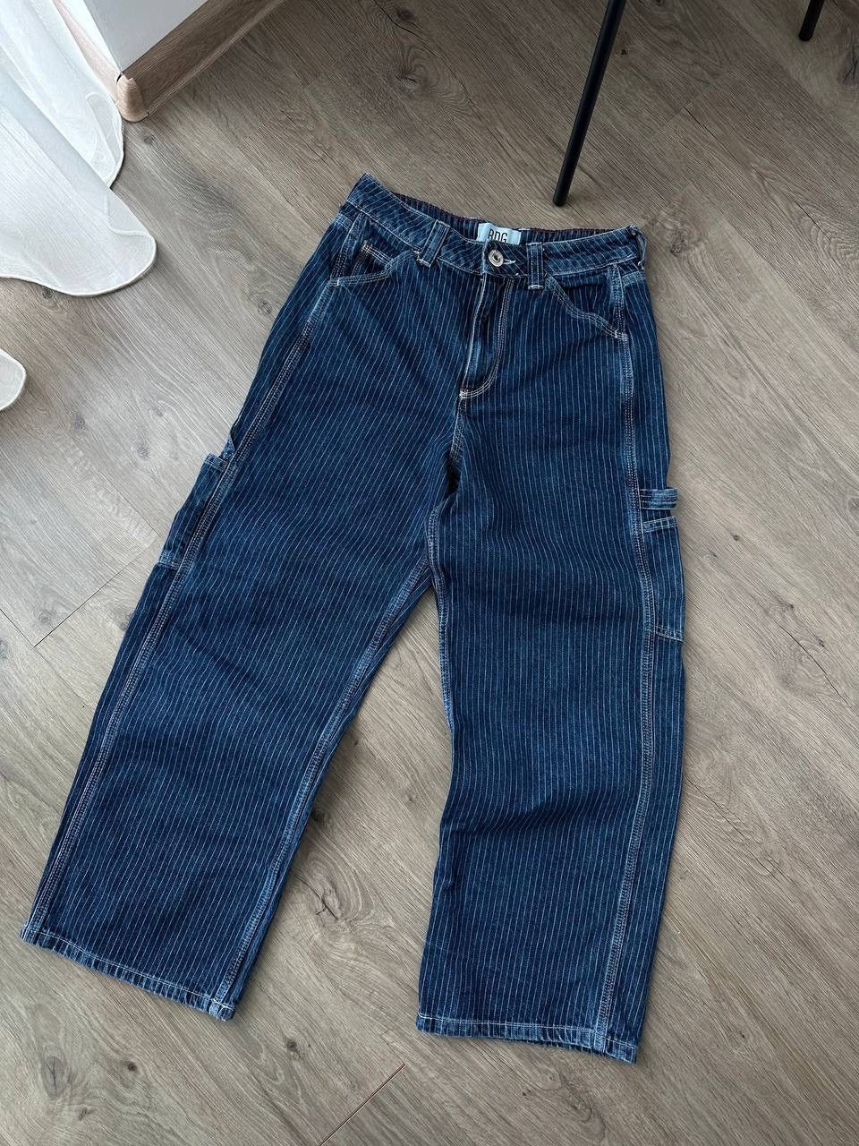 Japanese Brand × Vintage Vintage BDC Blue Baggy Carpenter Striped Pants Size US 32 / EU 48 - 5 Thumbnail