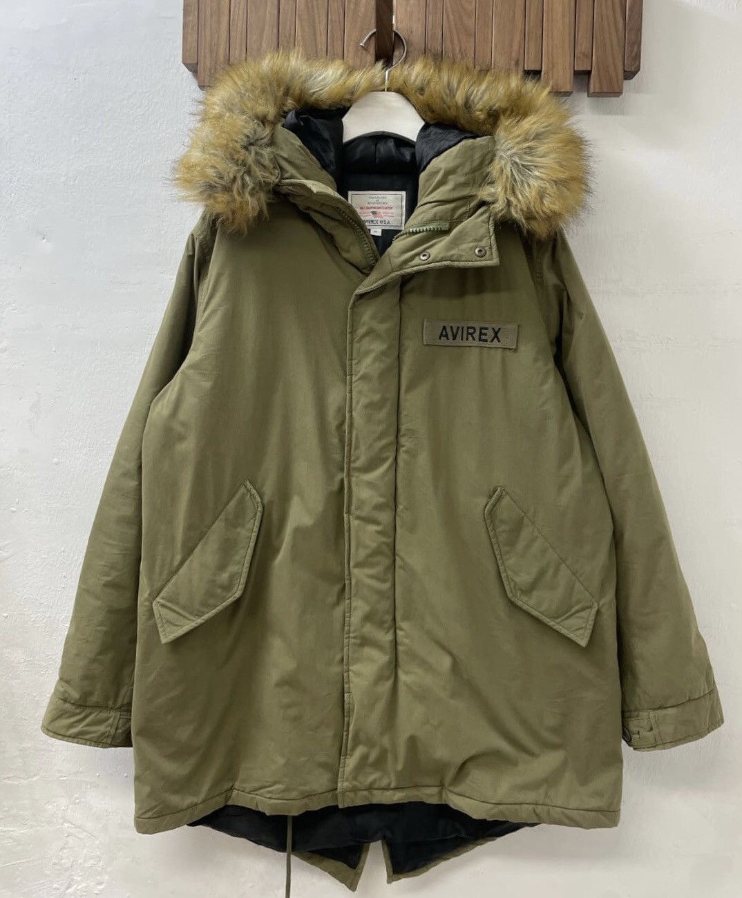 Avirex Avirex Mod Coat with Hood Military Style and Fur Padding Size US L / EU 52-54 / 3 - 8 Thumbnail