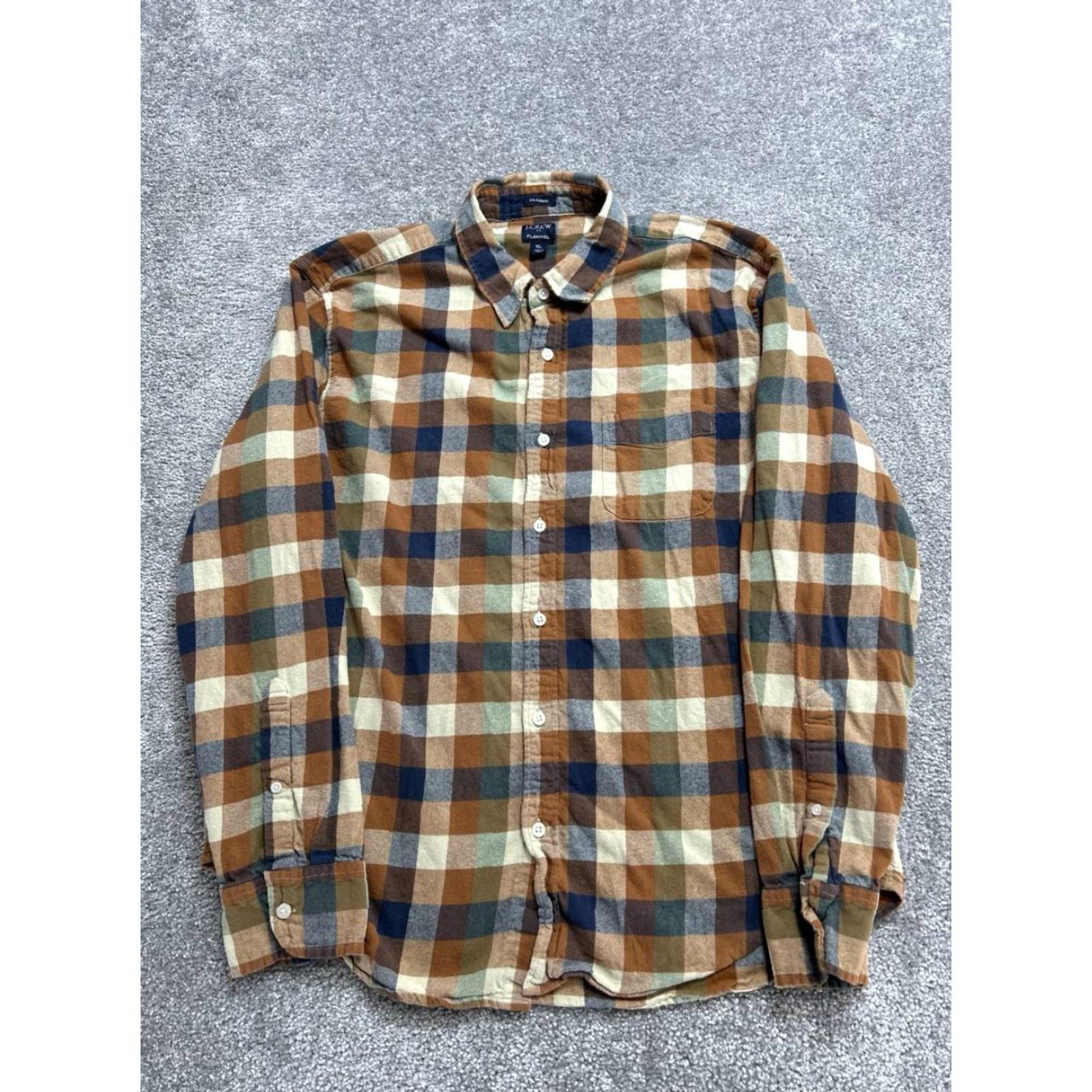 J.Crew J.CREW Shirt Mens XL Multicolor Plaid Cotton Flannel Button-Up Casual Size US XL / EU 56 / 4 - 2 Thumbnail