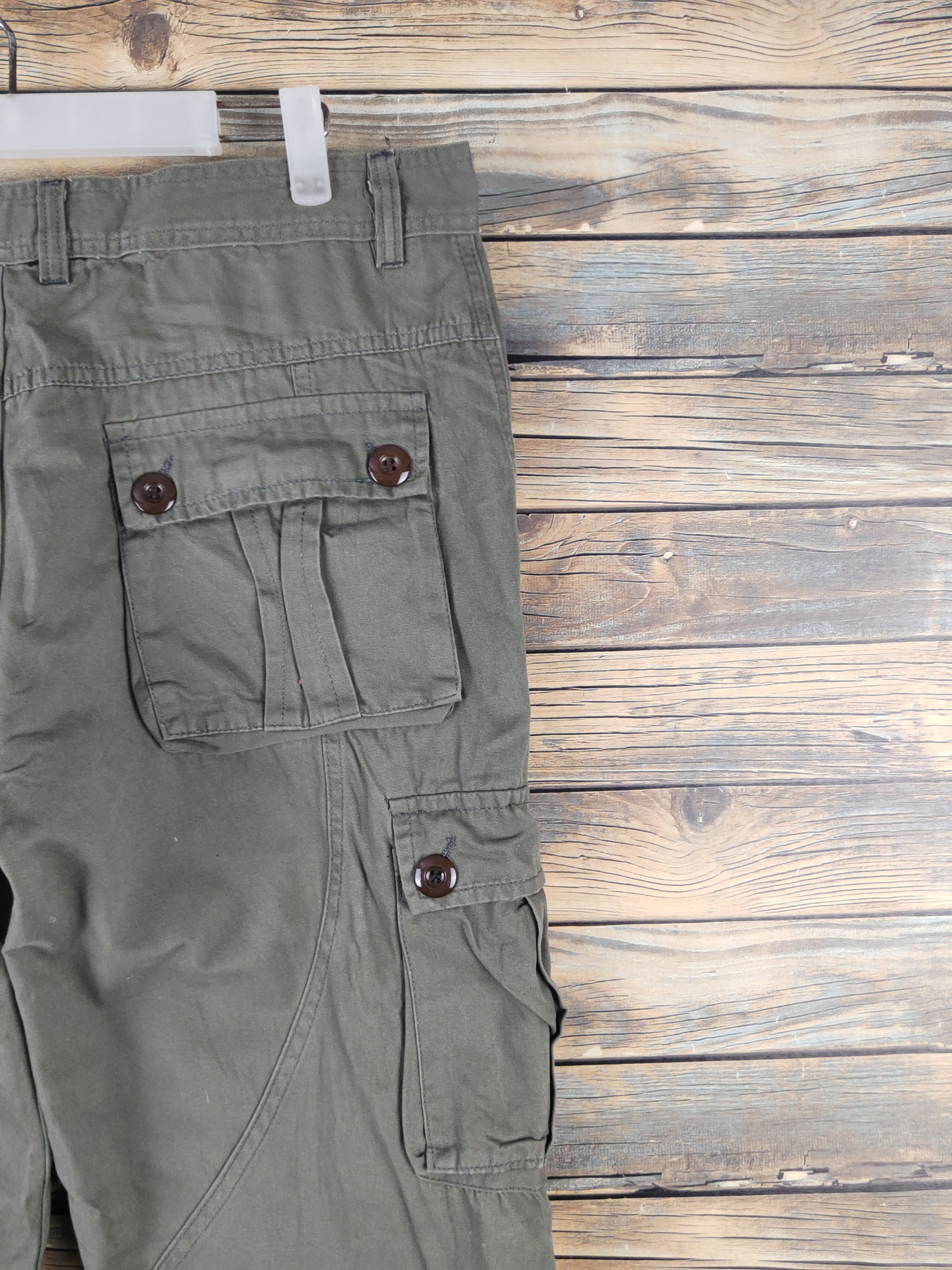 Other DL Japanese Brand Army Green Multipocket Cargo Pants #2435 Size US 34 / EU 50 - 10 Thumbnail
