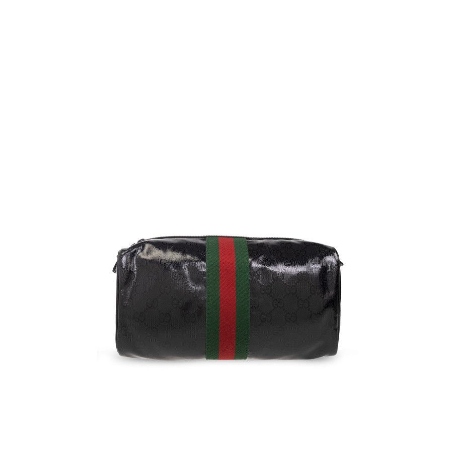 Gucci GUCCI Web Stripe Black Ebony Wash Bag New & Authentic Size ONE SIZE - 1 Thumbnail