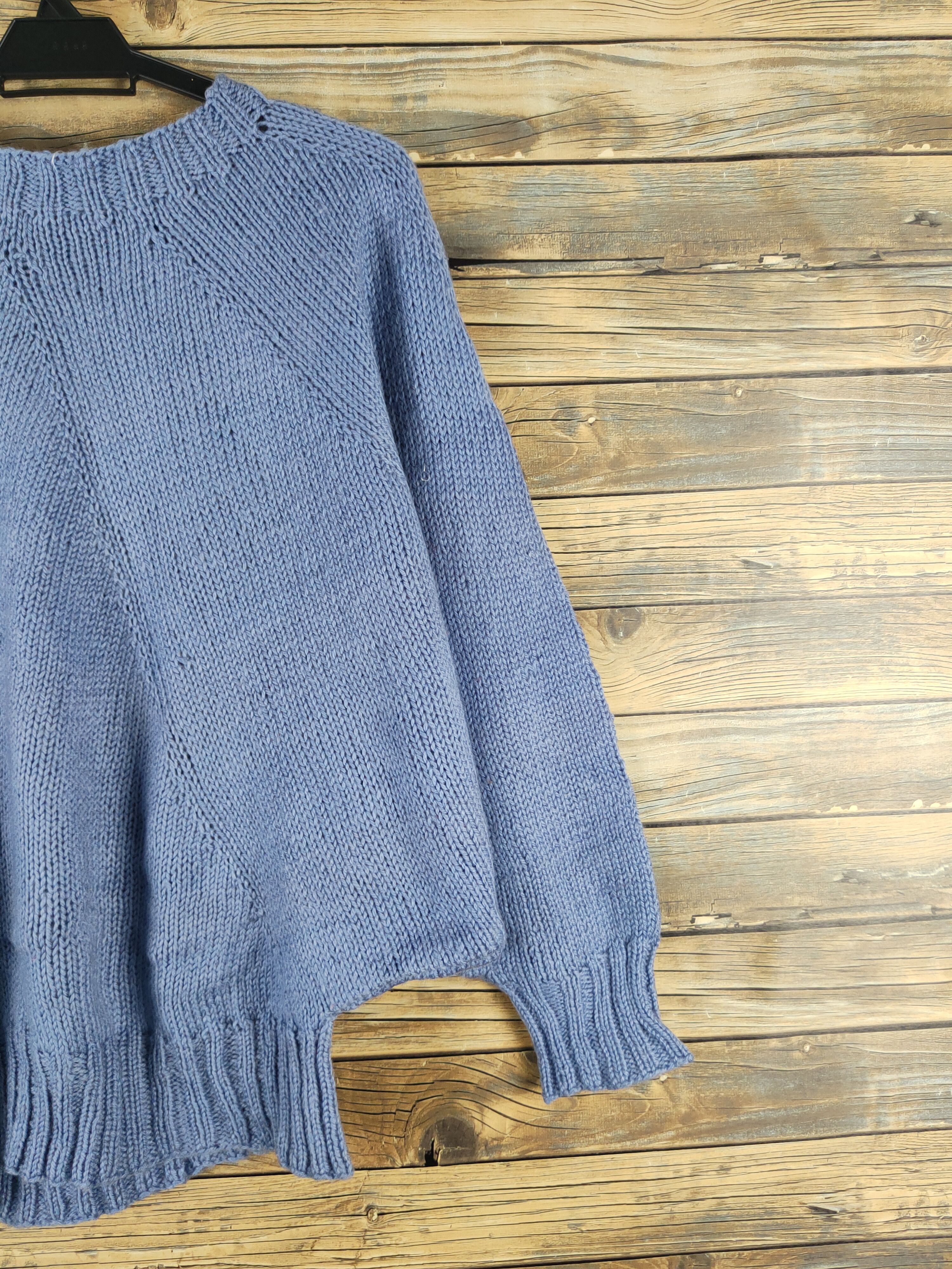 Homespun Knitwear × Japanese Brand × Vintage Japanese Brand Blue Knitwear Sweatshirts #W1474 Size L / US 10 / IT 46 - 9 Thumbnail