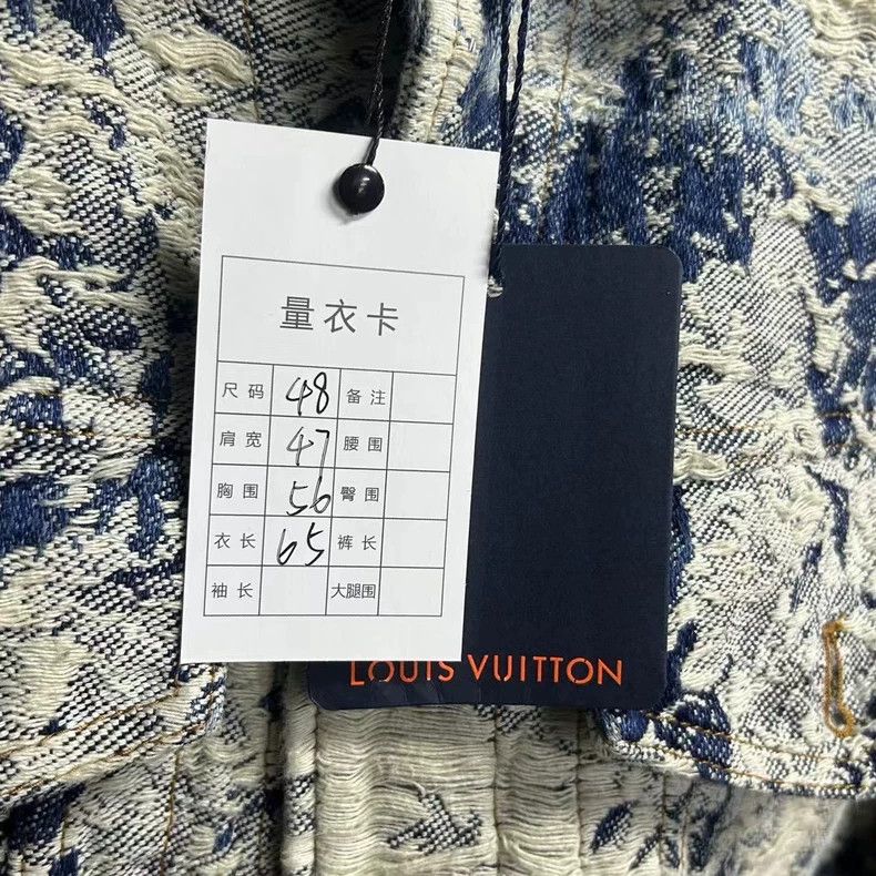 Louis Vuitton Louis Vuitton Blue botanical floral print logo denim jacke Size US M / EU 48-50 / 2 - 3 Thumbnail