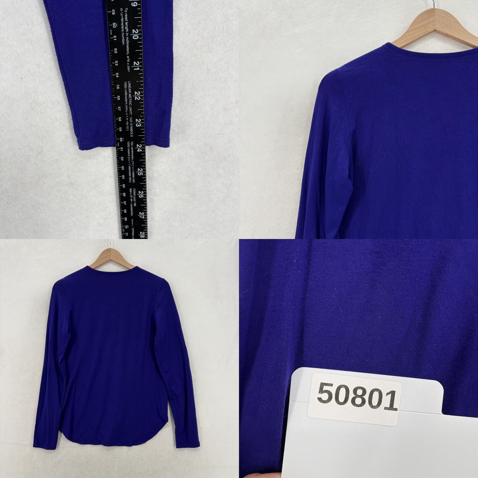 Eileen Fisher Eileen Fisher Shirt Womens Small Blue Long Sleeve Stretch Jersey Casual Pullover Size S / US 4 / IT 40 - 8 Thumbnail