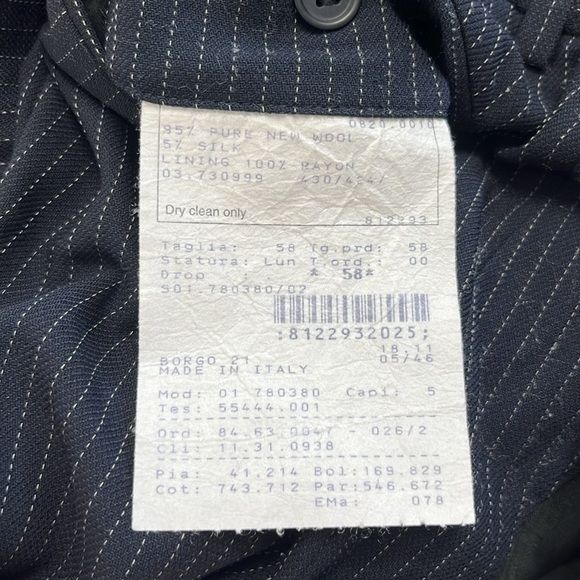 Giorgio Armani Giorgio Armani Pinstripe Pure New Wool 2 Pc 3 Button Suit Size 48L - 14 Thumbnail