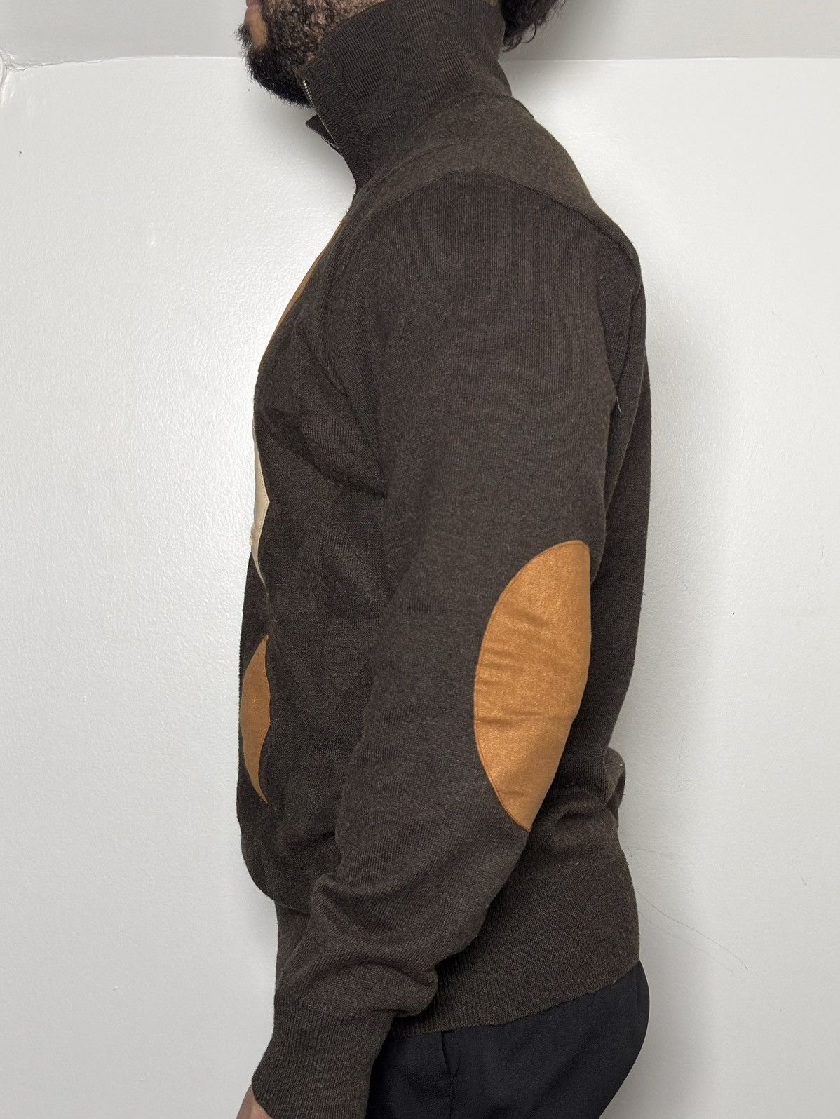 Stacy Adams Stacy Adams Brown Argyle Quarter-Zip Sweater | Men’s Medium Size US M / EU 48-50 / 2 - 1 Thumbnail