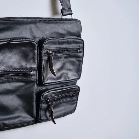 Other Kien Leather & Waxed Cotton Crossbody - Black (NEW) Size ONE SIZE - 4 Thumbnail