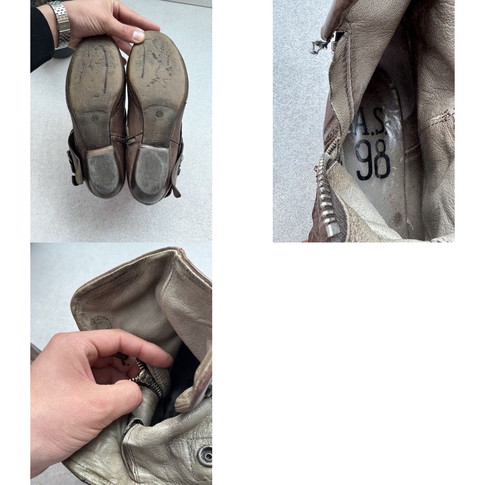 A.S.98 VINTAGE A.S.98 Airstep Ankle Leather Biker Boot Women Size 39 US 8.5 Brown Size US 9 / IT 39 - 9 Thumbnail