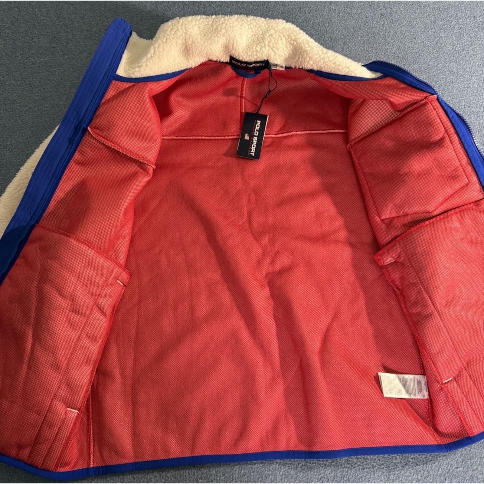 Polo Ralph Lauren Polo Sport Ralph Lauren Men's Cream Fleece Full Zip Jacket Size US S / EU 44-46 / 1 - 7 Thumbnail