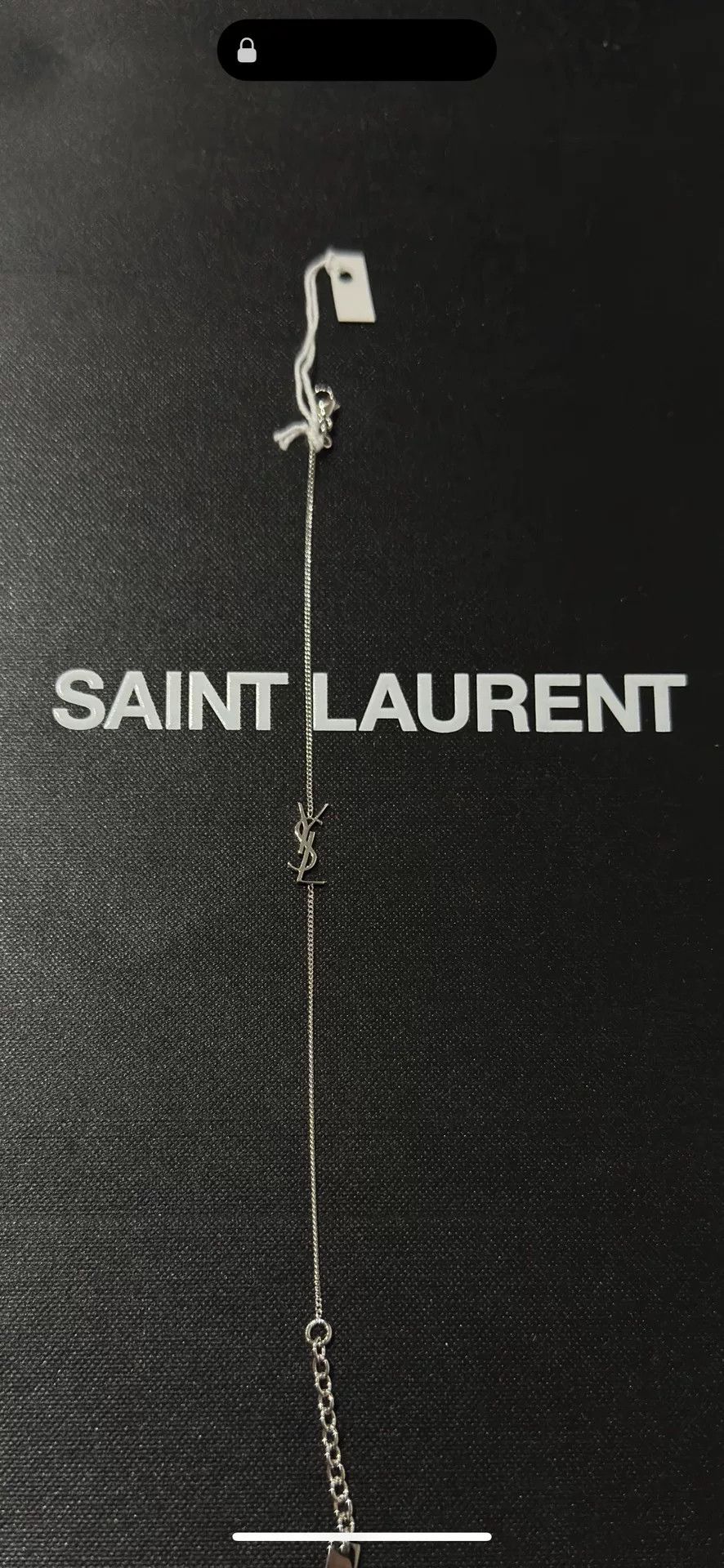 Saint Laurent YSL Silver Logo Bracelet M