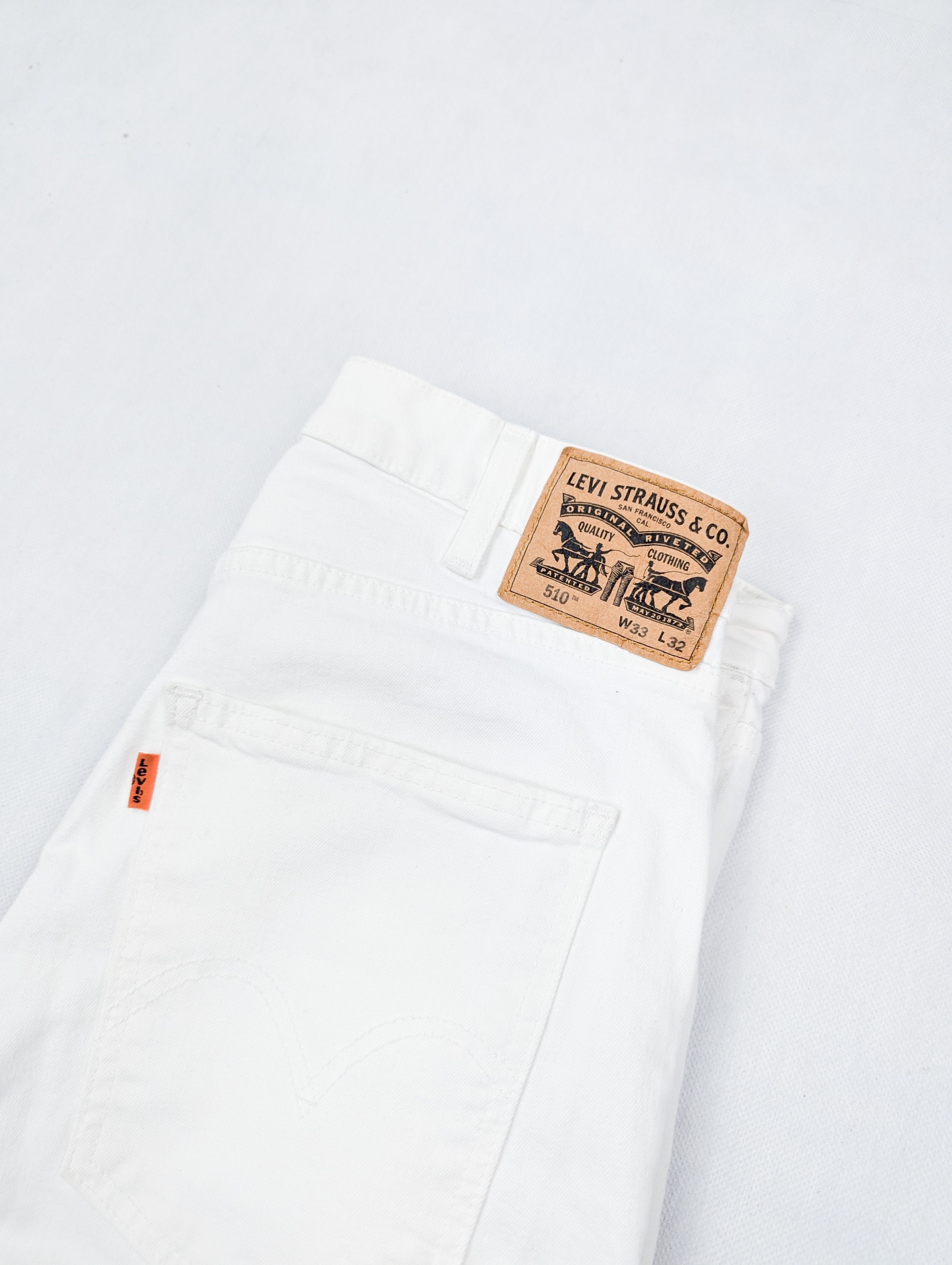 Levi's LEvi's orange tab 510 33/32 white jeans denim Size US 33 - 6 Thumbnail
