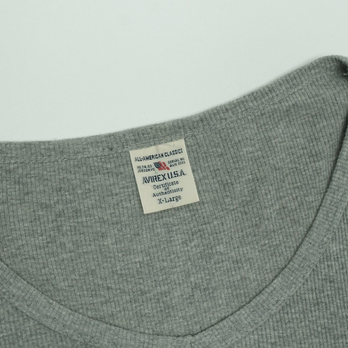 Avirex *NoTariff Avirex V Neck Body Fit Long Sleeve Size US XL / EU 56 / 4 - 6 Thumbnail