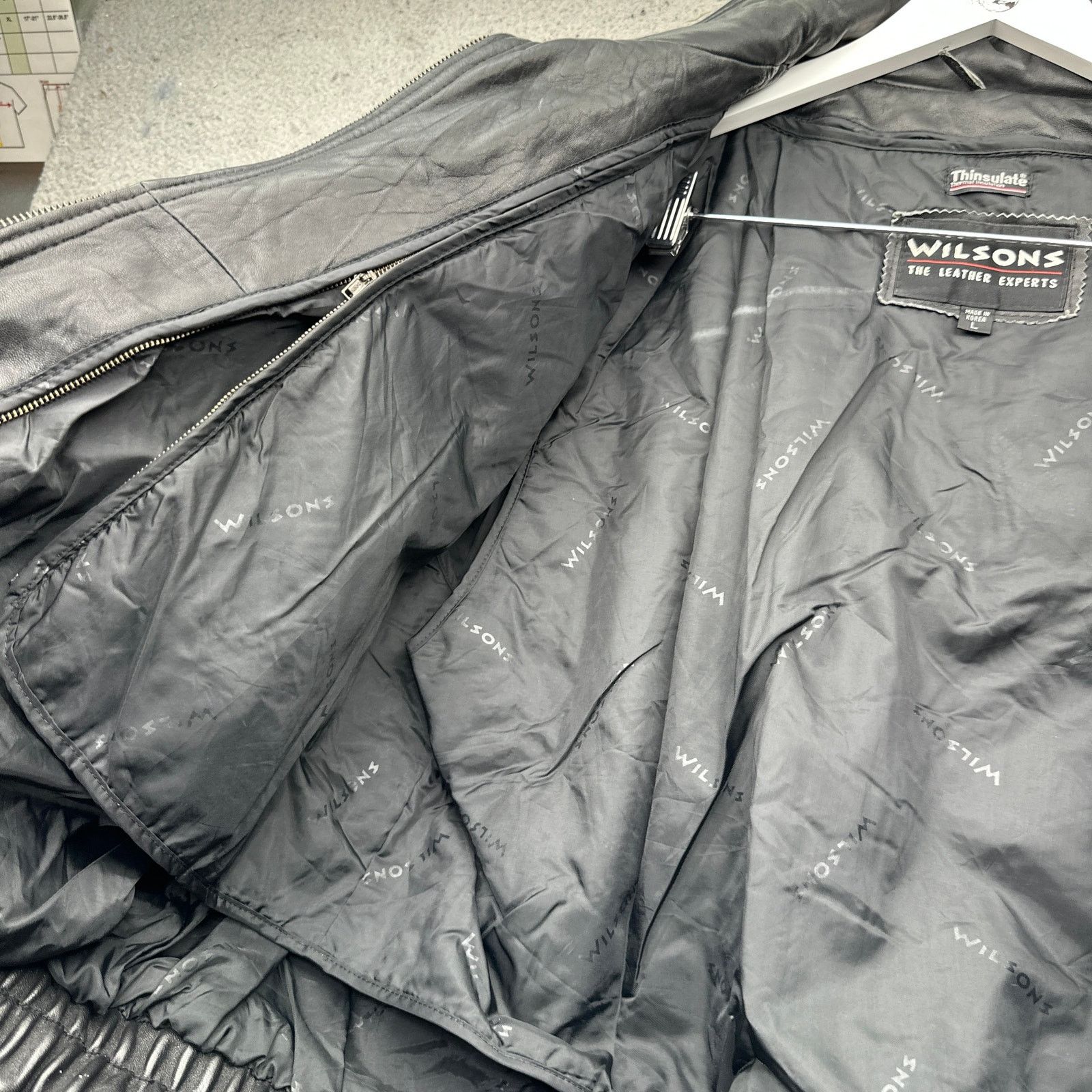 Wilsons Leather Vintage Wilsons Thinsulate Leather Bomber Jacket Mens Large Size US L / EU 52-54 / 3 - 14 Thumbnail