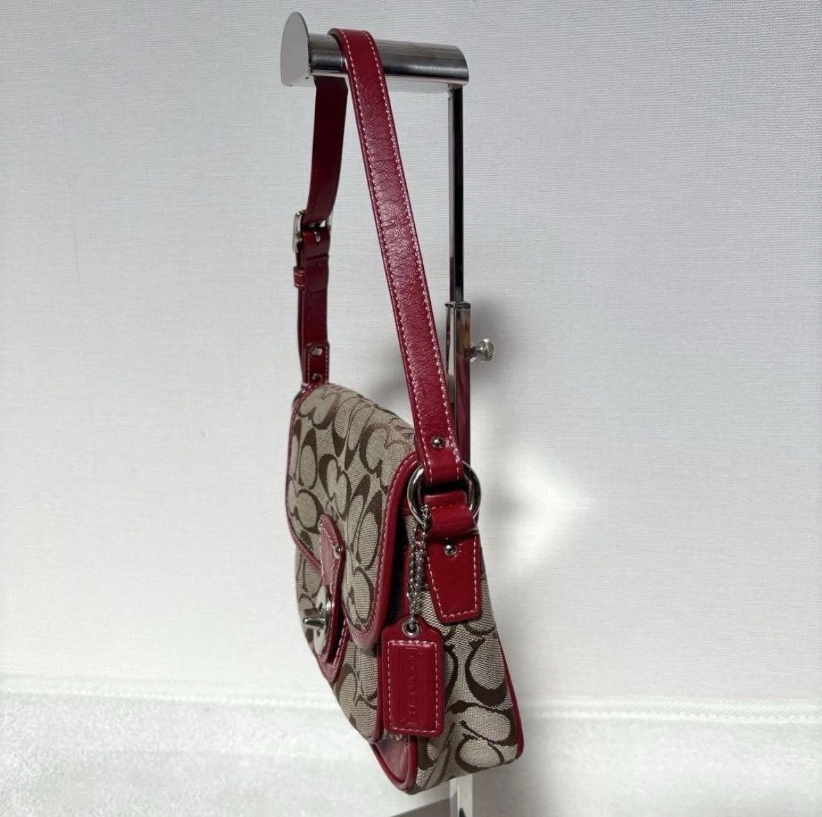 Coach COACH Signature Legacy One Shoulder Bag Brown Red Size ONE SIZE - 2 Thumbnail