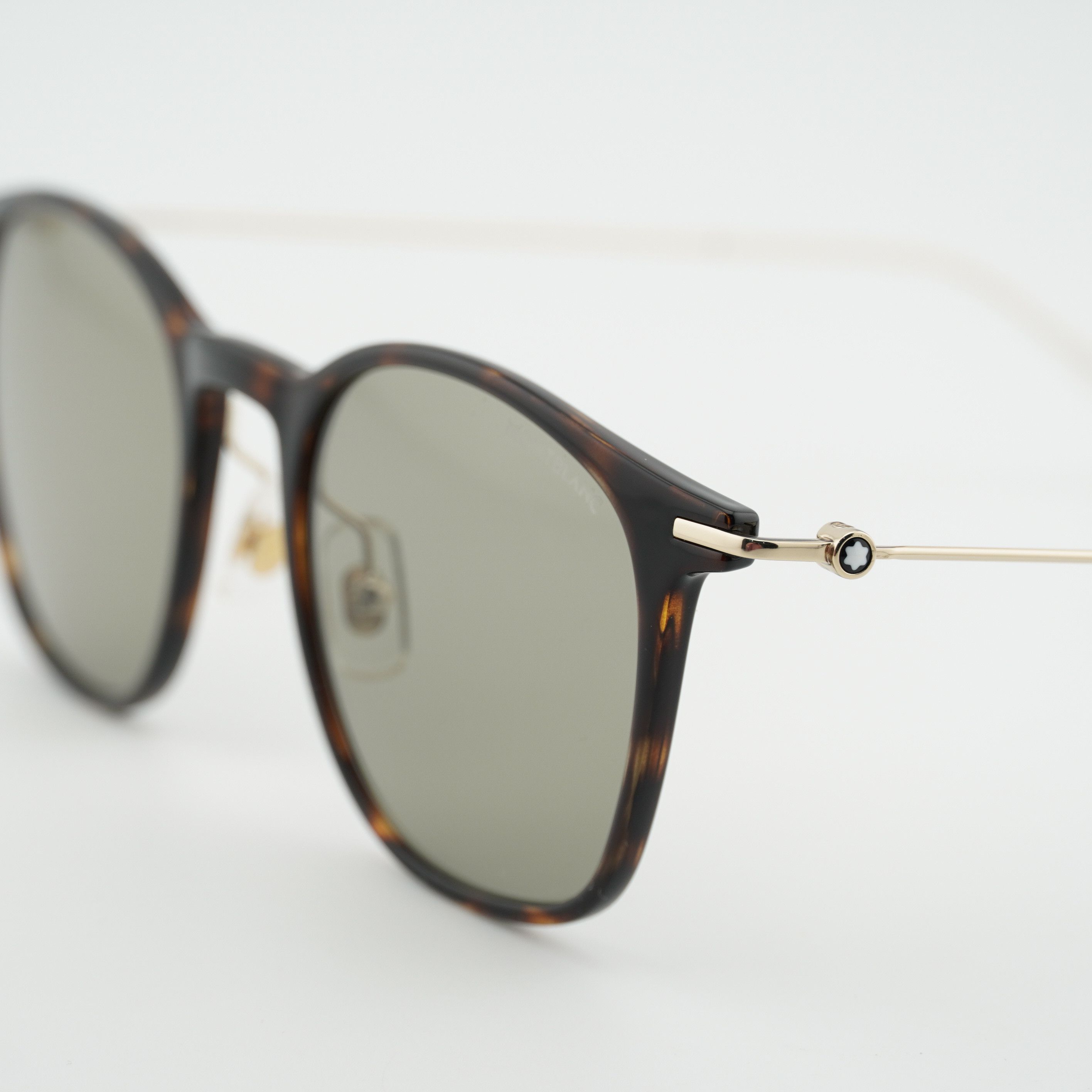 Montblanc Montblanc MB0098S 012 Sunglasses Havana/Gold Square Frame Size ONE SIZE - 8 Thumbnail