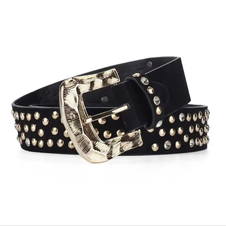 Streetwear × Vintage Heartagram Belt RARE buckle rhinestones  display picture 2