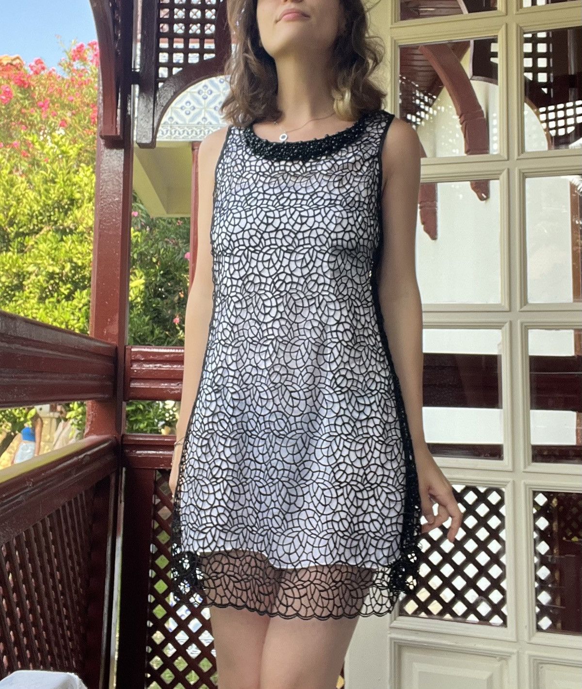 Miu Miu Miu Miu Sild dress with beaded neck Size S / US 4 / IT 40 - 6 Thumbnail