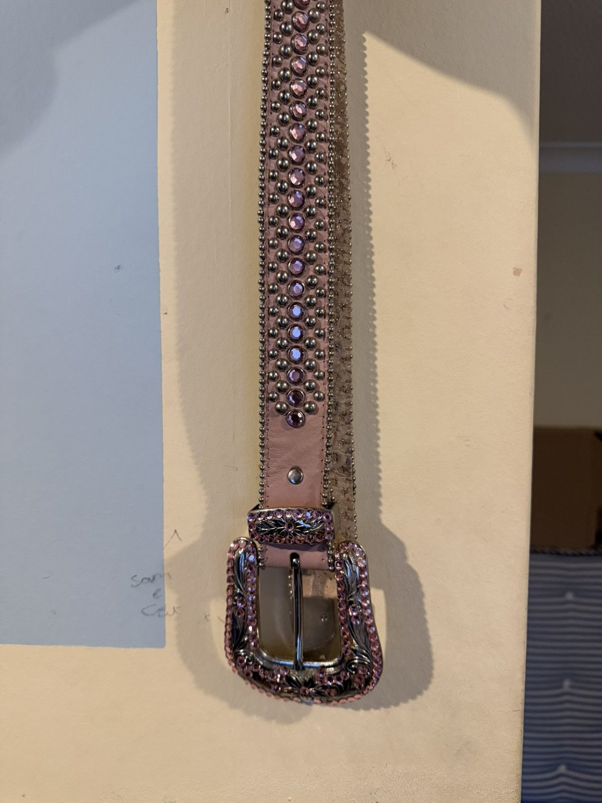 B.B. Simon Pink B.B Simon Belt Size 32 - 1 Thumbnail