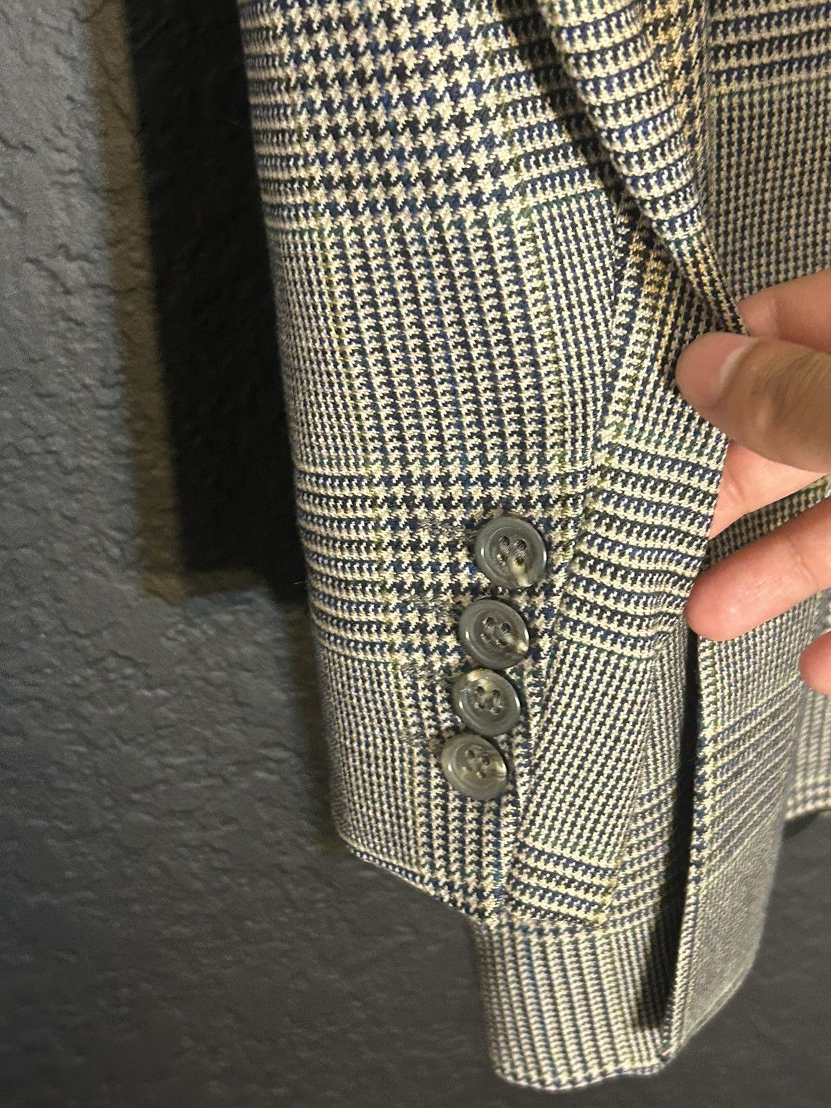 Burberry × Vintage Burberry Houndstooth Wool Jacket Size 54R - 7 Thumbnail