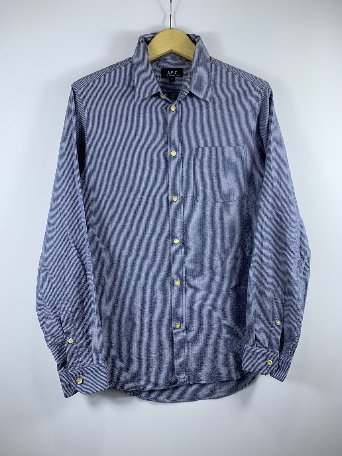 45rpm × A.P.C. × RRL Ralph Lauren A.P.C Long Sleeve striped butoon Down shirt Size US M / EU 48-50 / 2 - 1 Thumbnail