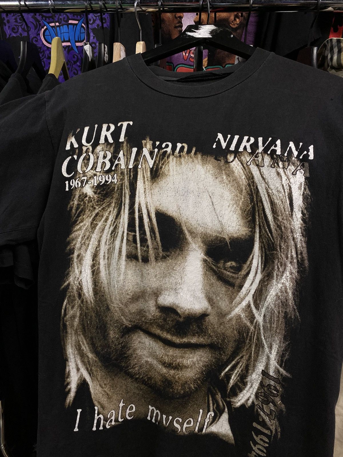 Vintage Vintage 90’s Kurt Cobain T-Shirt Rare Nirvana Tee Size Large Size US L / EU 52-54 / 3 - 2 Thumbnail