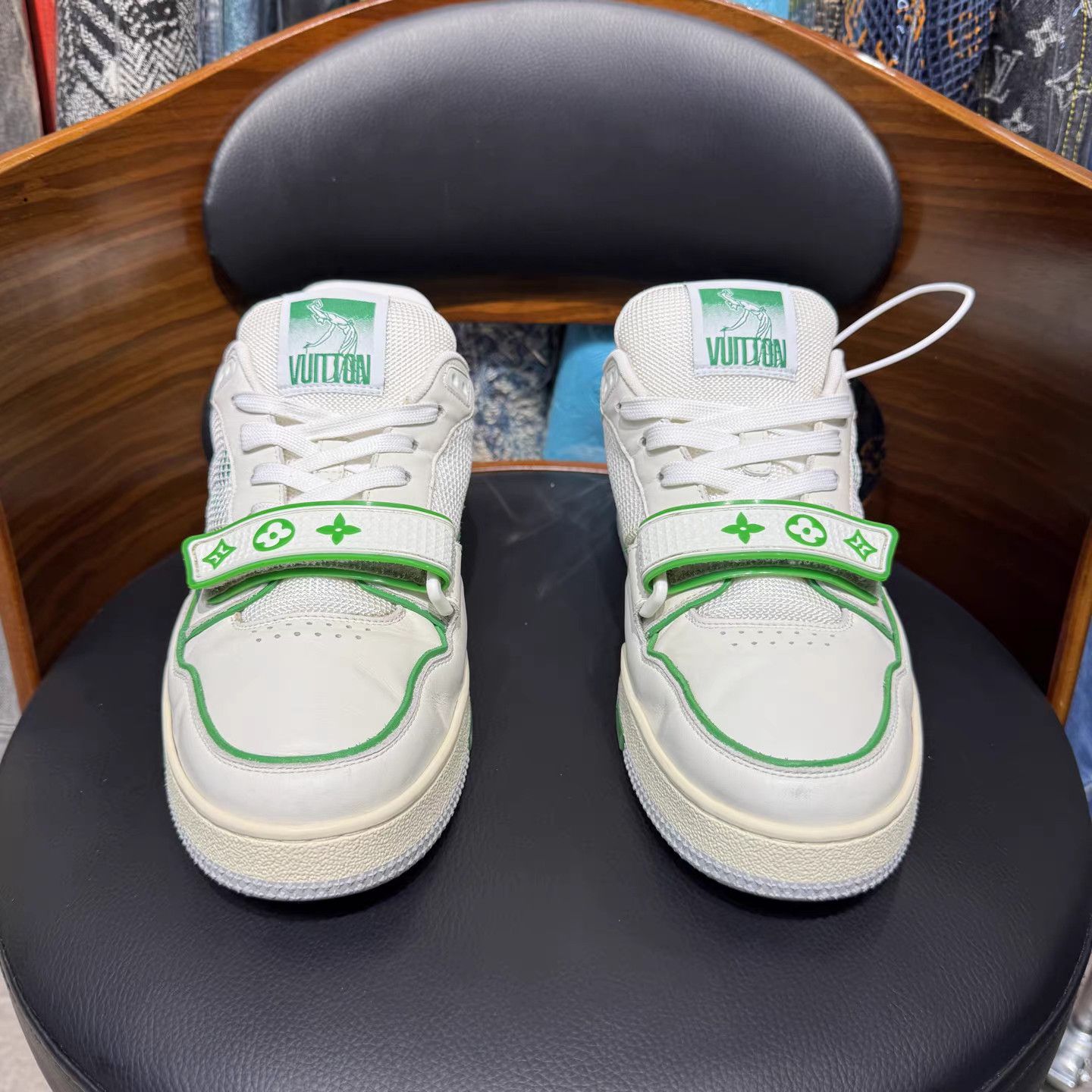 Louis Vuitton Louis Vuitton LV Trainer Velcro Strap Sneakers K15 Size US 6.5 / IT 36.5 - 2 Thumbnail