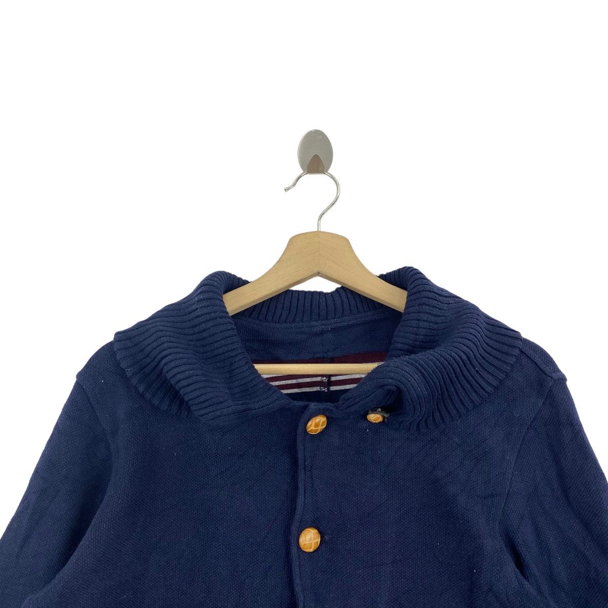 Japanese Brand × Takeo Kikuchi × Vintage Vintage TK Takeo Kikuchi Japanese Brand Button Up Navy Coat Size US S / EU 44-46 / 1 - 2 Thumbnail