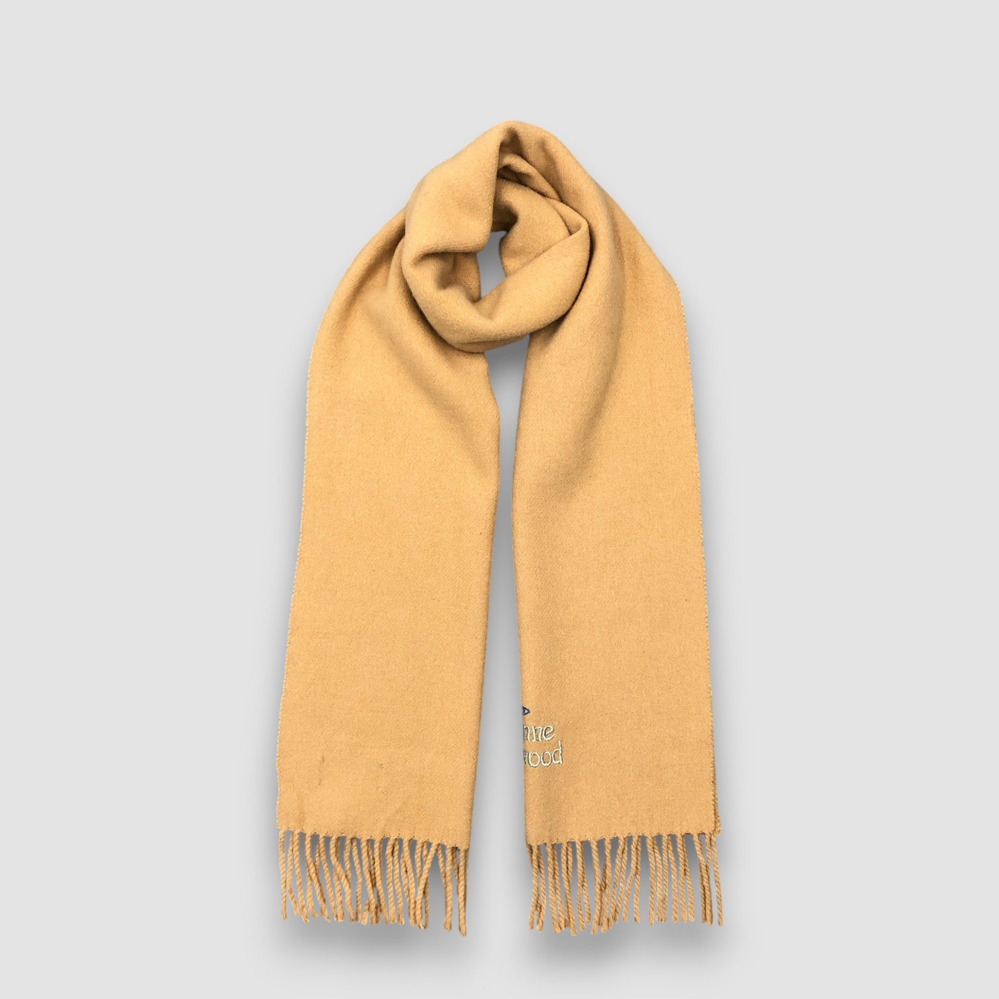 Japanese Brand Vintage Vivienne Westwood Scarf Muffler Orbs Wool Scarves Size ONE SIZE - 1 Thumbnail