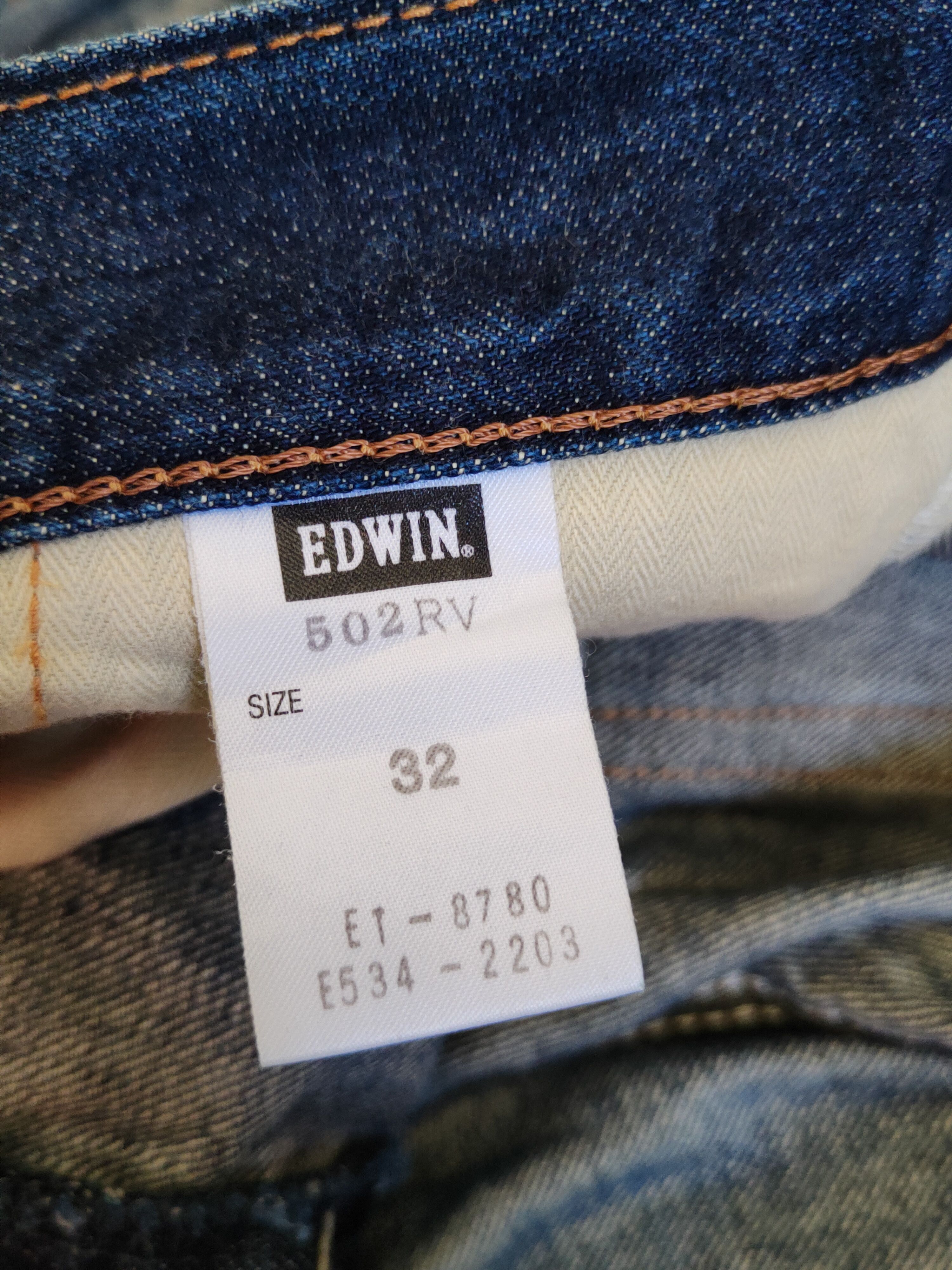 Edwin Edwin Dark Blue Faded Distressed Ripped Jeans #S1691 Size US 32 / EU 48 - 16 Thumbnail