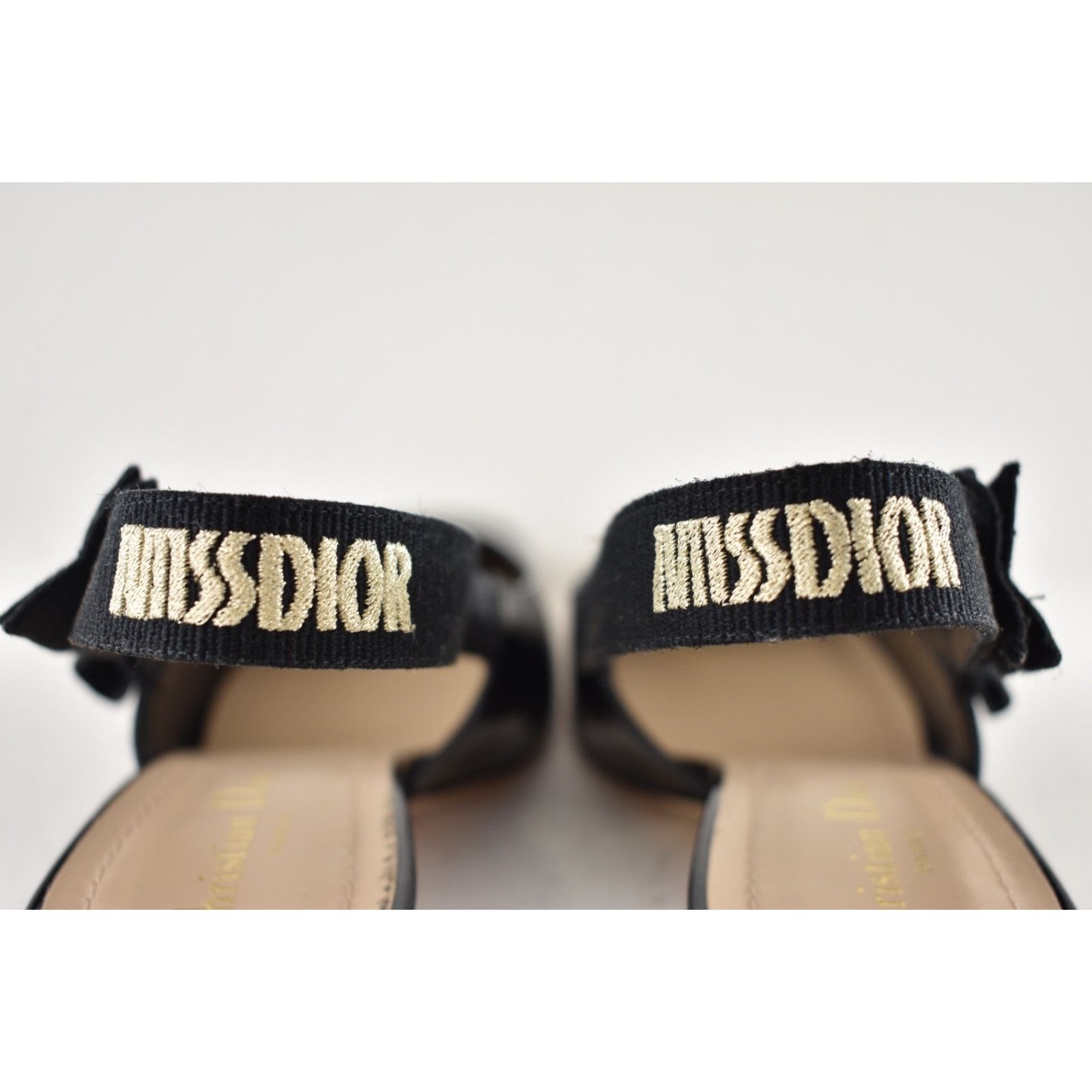 Dior Dior Miss Dior Paris Black Patent Bow Slingback Strap Size US 8.5 / IT 38.5 - 18 Thumbnail