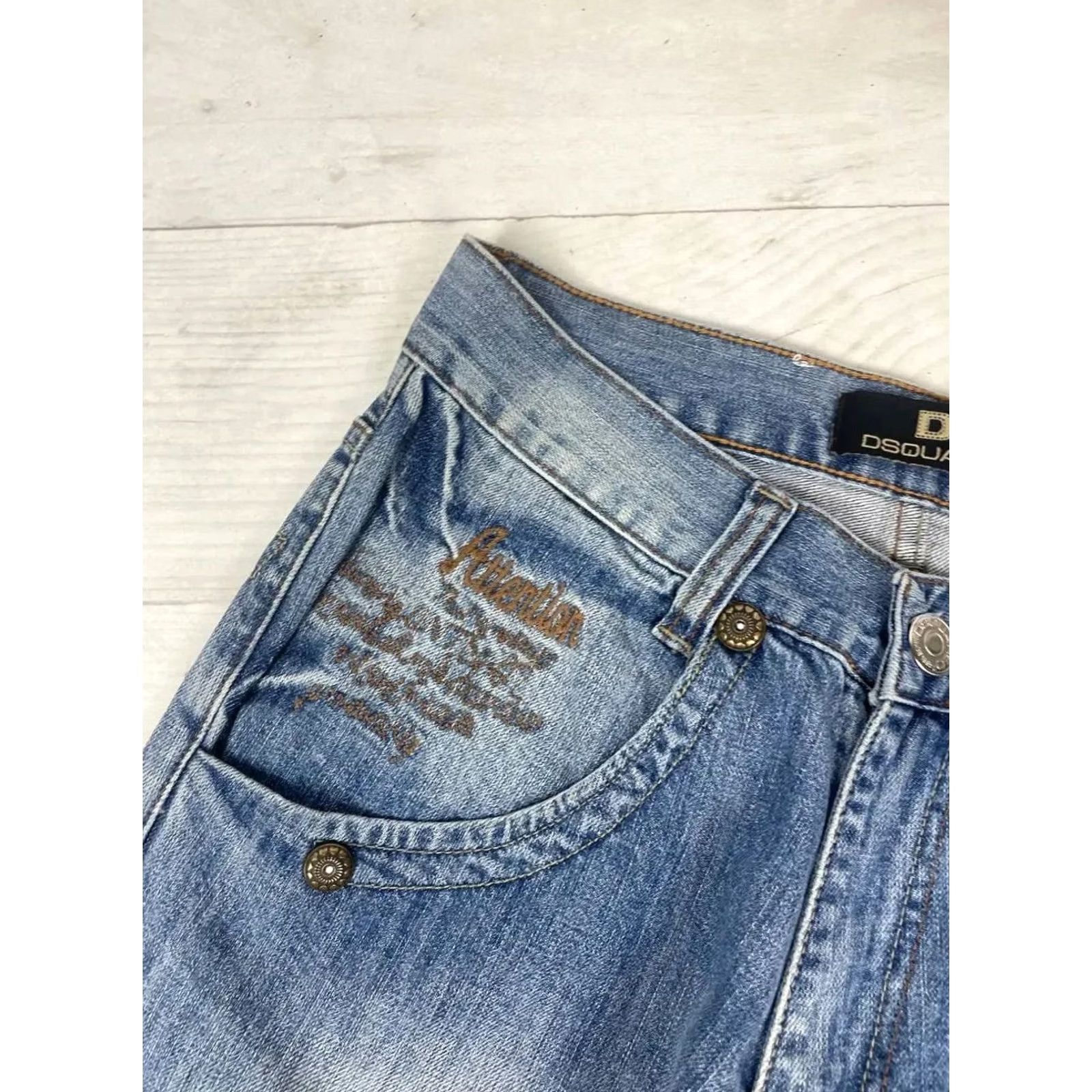 Dsquared2 Dsquared2 Jeans Baggy Logo Blue Size 29x34 90s Mens Size US 29 - 6 Thumbnail