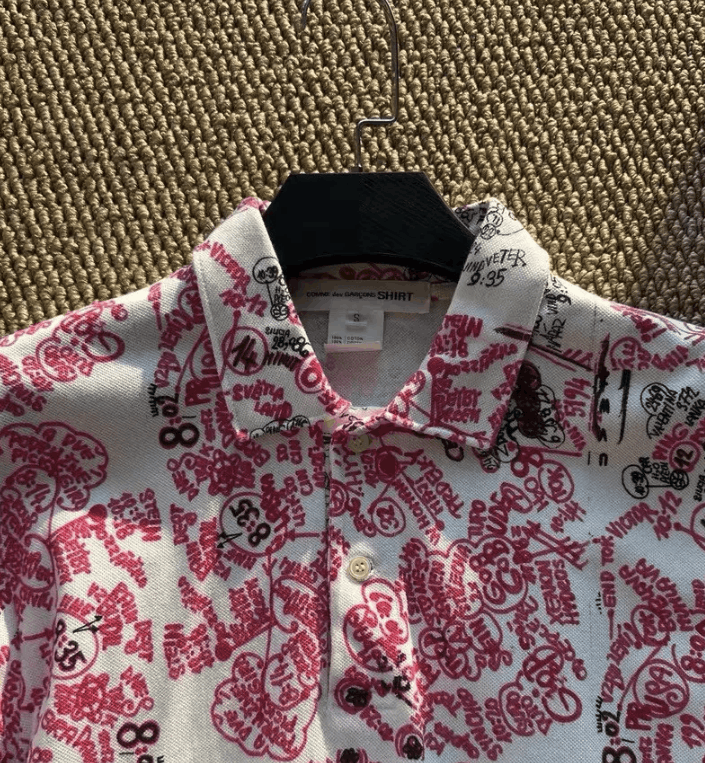 Comme des Garcons Comme des Garçons Graffiti Print Short-Sleeve Polo Shirt Size US S / EU 44-46 / 1 - 3 Thumbnail