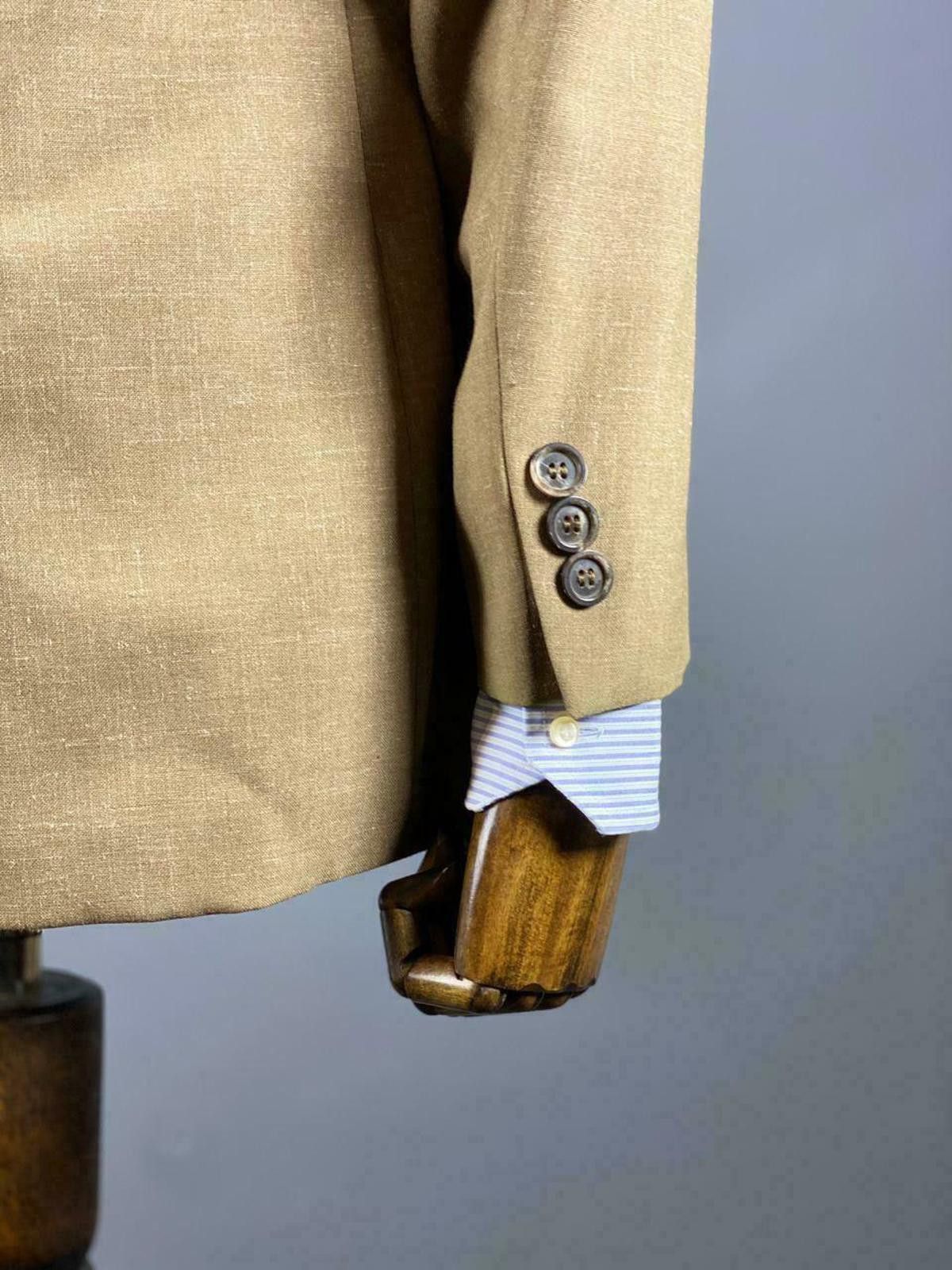 Designer Steinbock Vintage Brown Wool 2 Coat Jacket M / US 40 / EU 50 Size 40R - 11 Thumbnail