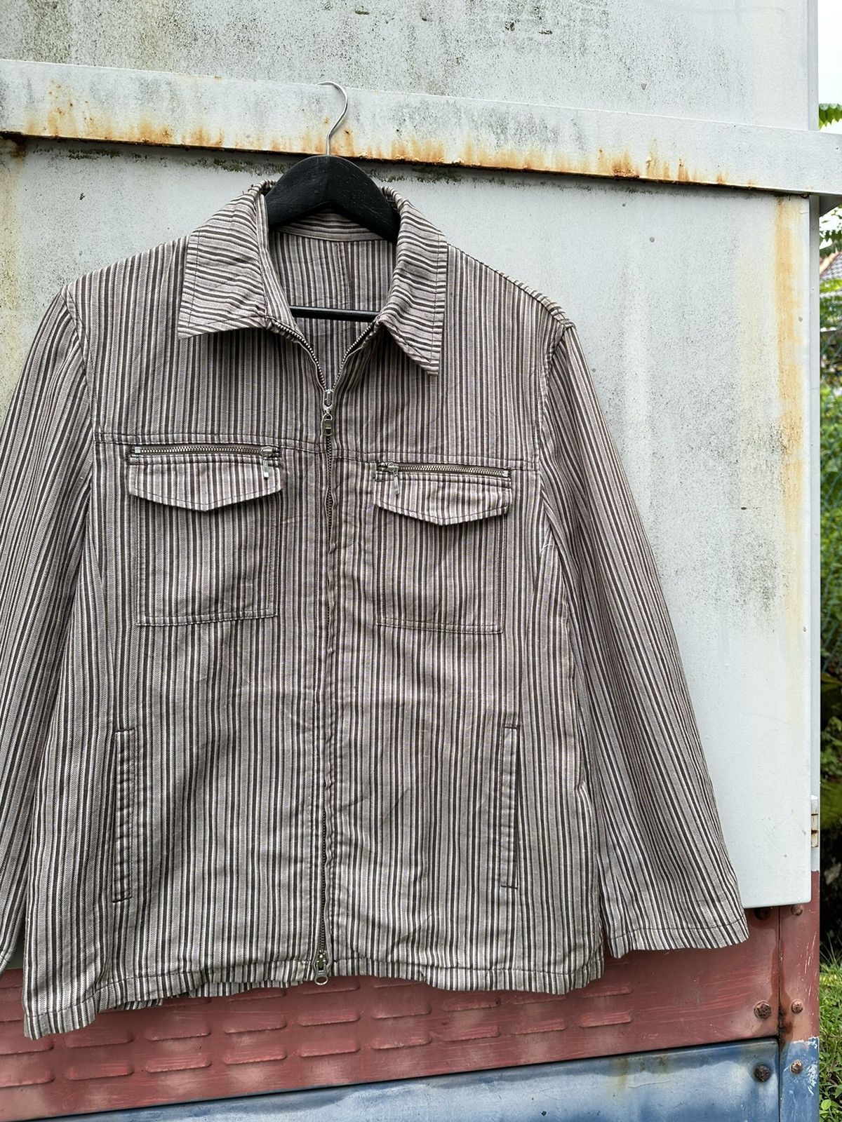 Comme Ca Ism Vintage Comme Ca Ism Wool Striped Detroit Jacket Size US M / EU 48-50 / 2 - 5 Thumbnail