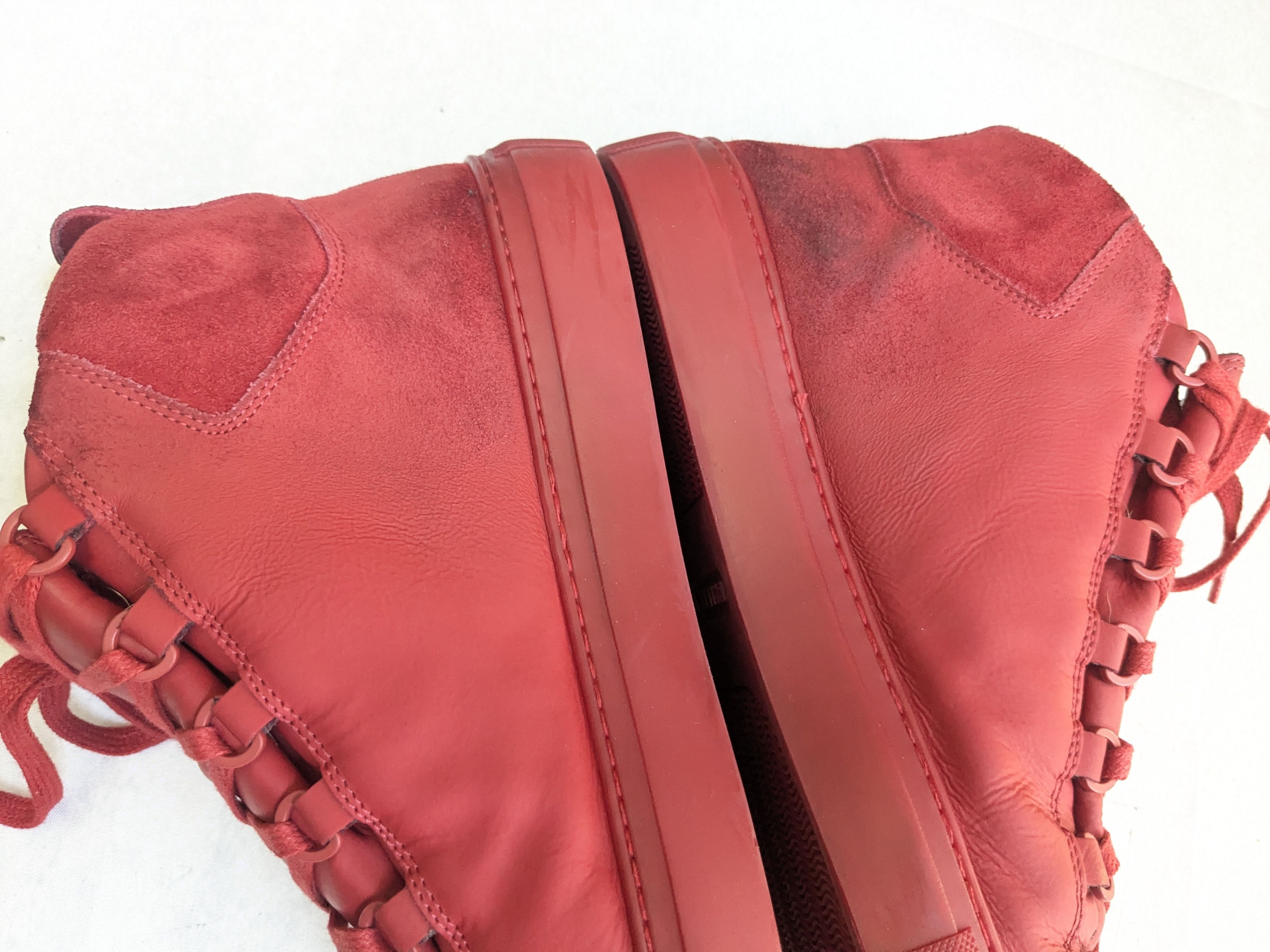 Balenciaga Balenciaga Arena Sneakers Red 10 High Tops Leather Size US 10 / EU 43 - 13 Thumbnail