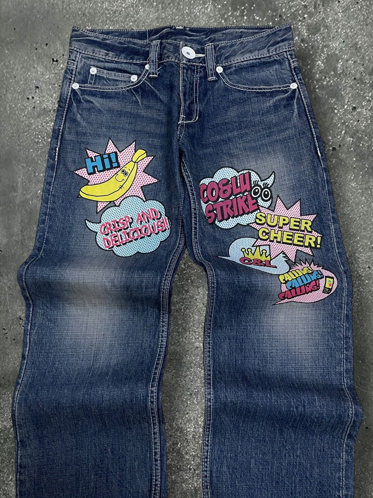Hysteric Glamour Vintage Rare Designer Co & Lu Special Edition Printed Denim Size US 29 - 6 Thumbnail