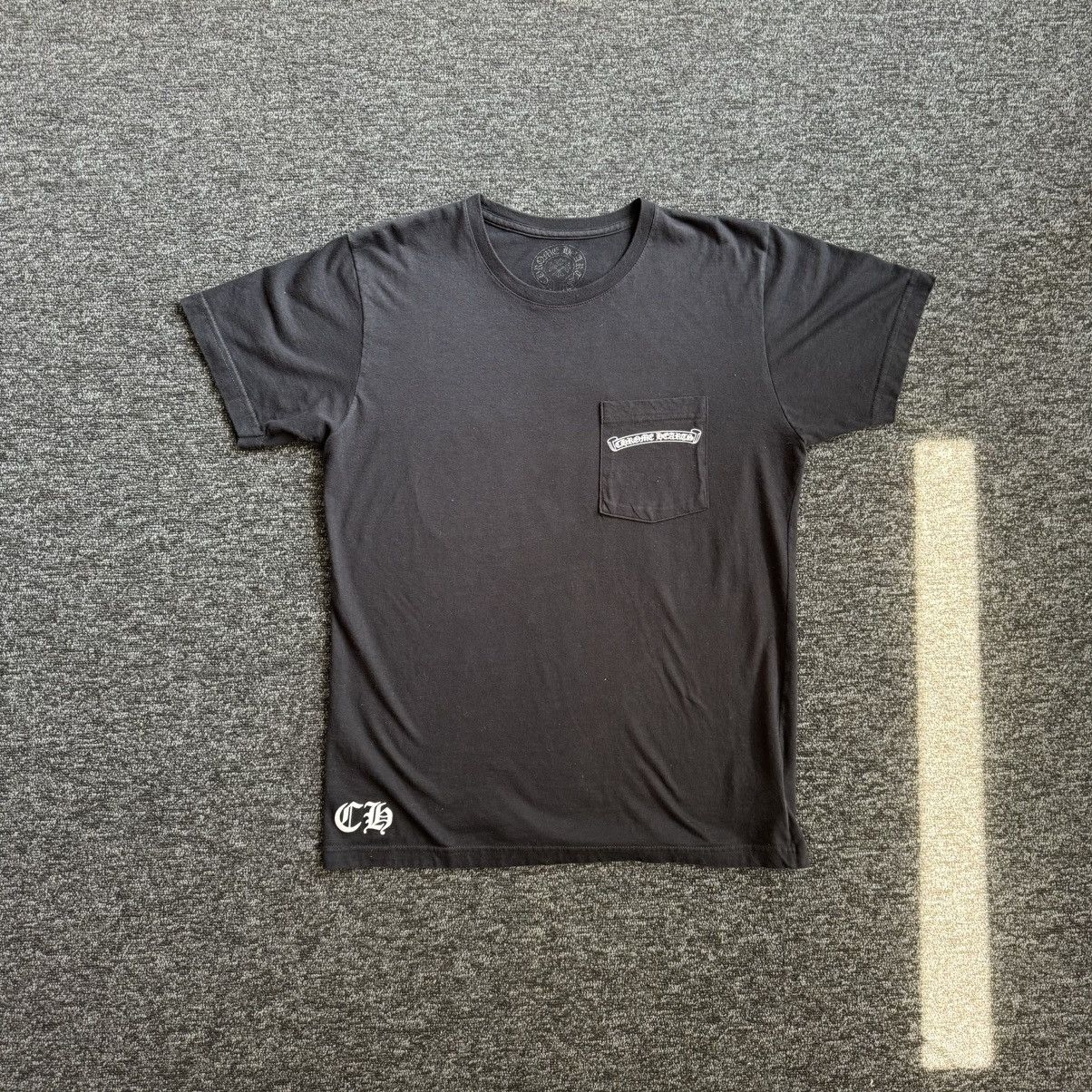 CHROME HEARTS ヴィンテージ　ブラック Tシャツ Chrome Hearts Black Short Sleeve Pocket Tee - WyCo Vintage, Kansas