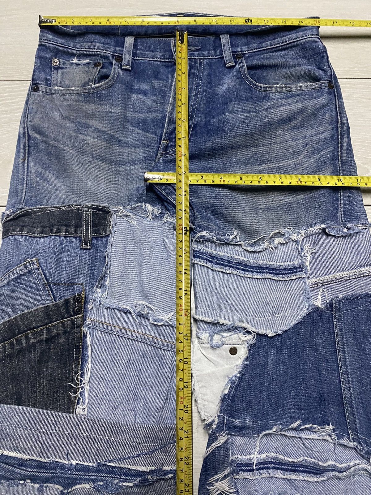 Levi's Crazy Levis 502 Sashiko Bro Patches Custom Jeans Size US 32 / EU 48 - 17 Thumbnail