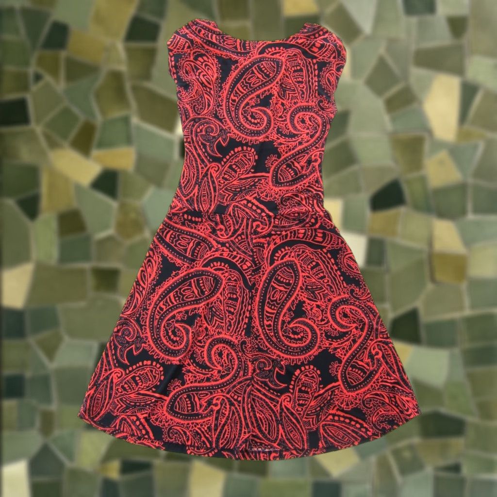 Pinko En Focus Pink Black Paisley Floral Cap Sleeve Stretch Sheath Dress 6 Petite Size M / US 6-8 / IT 42-44 - 1 Thumbnail