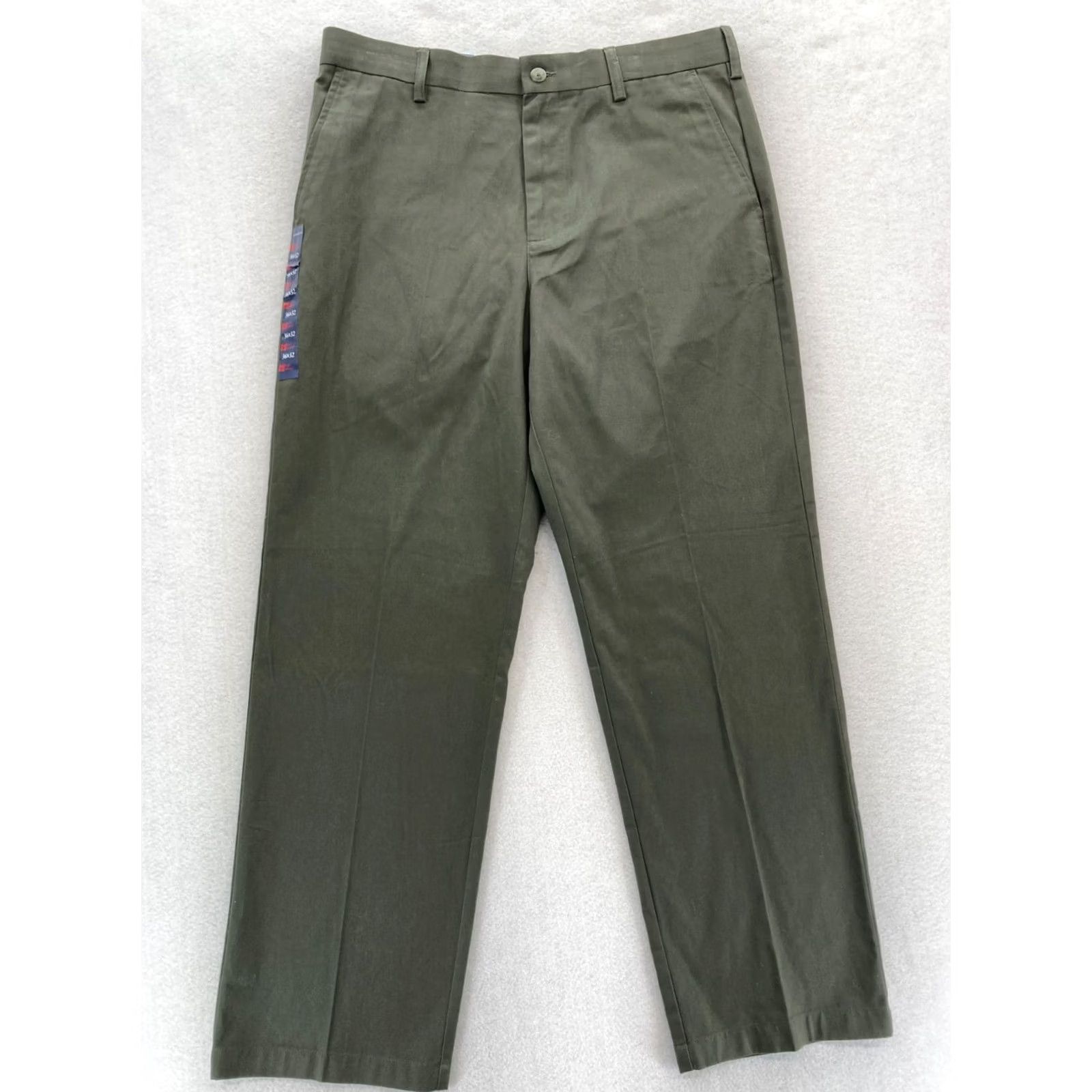 Croft & Barrow Croft & Barrow Easy Care Khaki Pants Mens 36x32 Classic Fit Green Straight Chino Size US 36 / EU 52 - 2 Thumbnail
