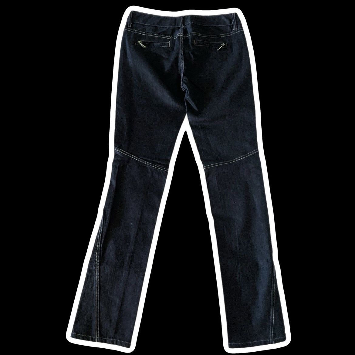 Express express jeans - stella skinny, dark wash cotton, sz 4 Size 27" / US 4 / IT 40 - 2 Thumbnail