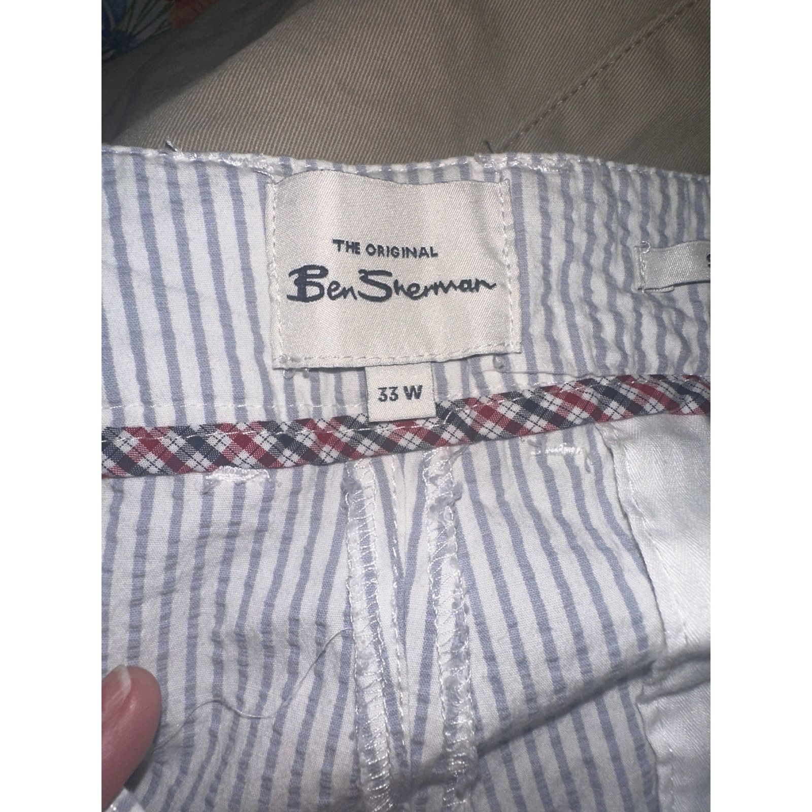 Ben Sherman Ben Sherman Shorts Fit Stretch Chino Shorts Pin Striped Size US 33 - 8 Thumbnail