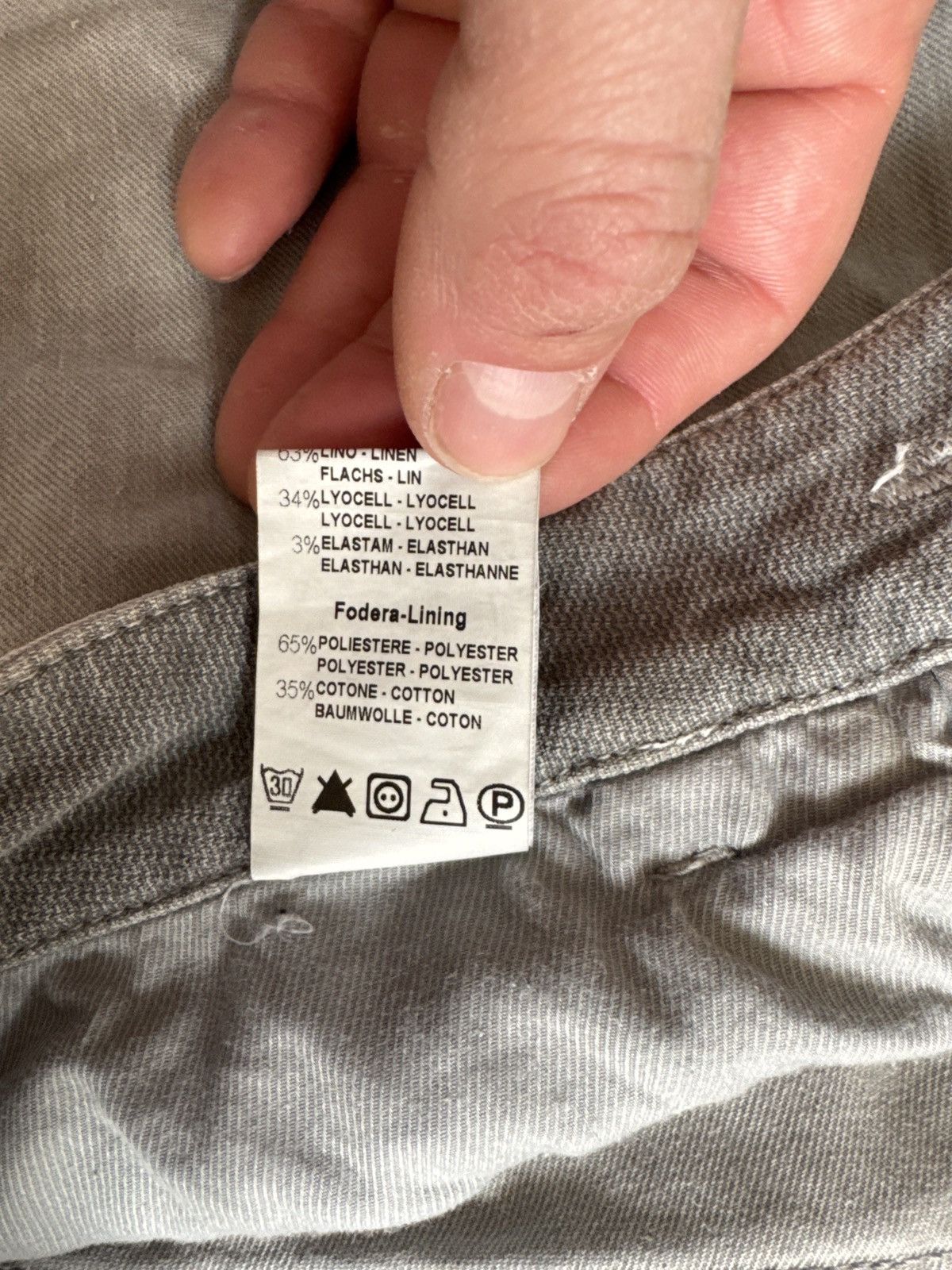 Transit Uomo Lightweight grey summer pants from transit uomo Size US 31 - 2 Thumbnail